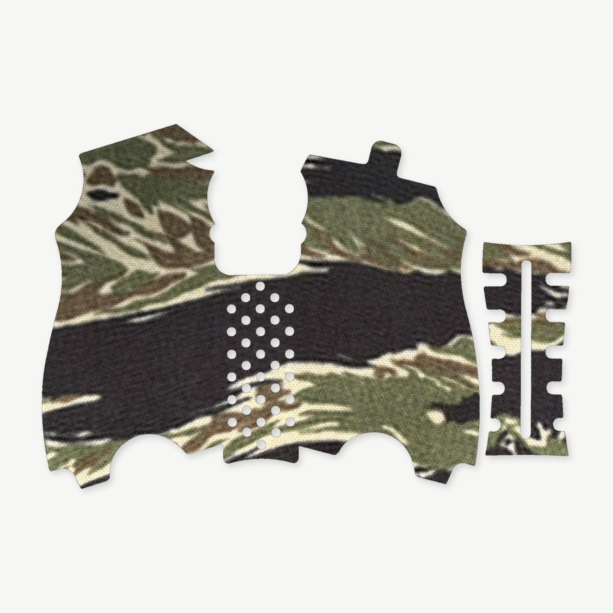 Grip Kit for HK USP Compact (9mm/.40 S&W/.357 SIG) - die-cut Cordura 1000D kit pieces in Tiger Stripe (Green/Black) - Combat Textiles