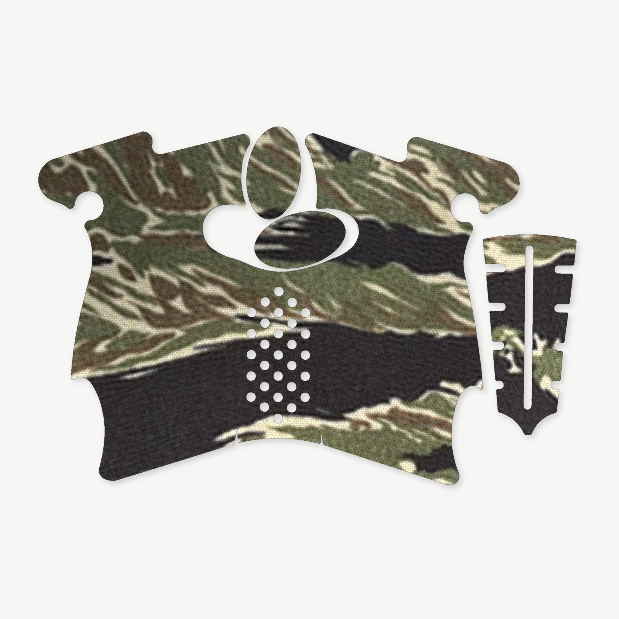 Grip Kit for Canik TP9 SF Elite - die-cut Cordura 1000D kit pieces in Tiger Stripe (Green/Black) - Combat Textiles