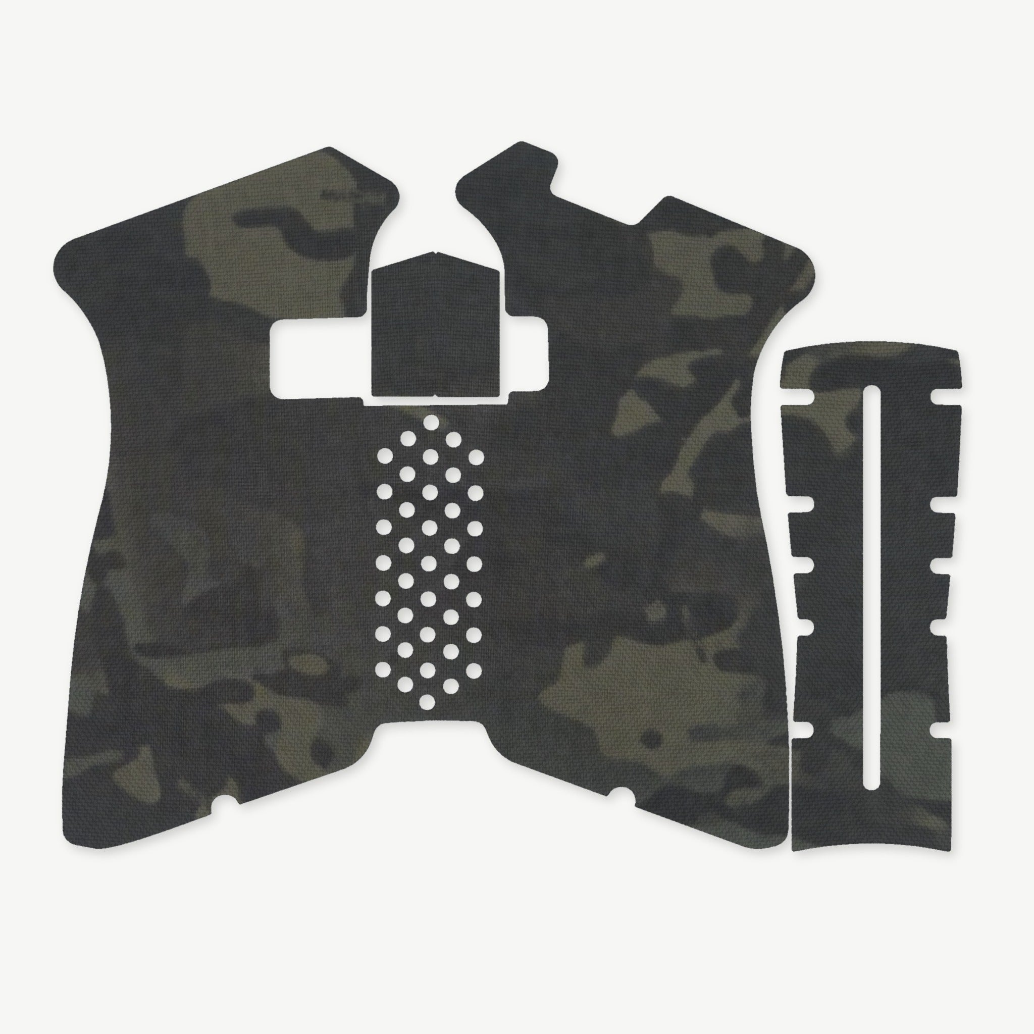 Grip Kit for Polymer80 PF940V2 - die-cut Cordura 1000D kit pieces in MultiCam Black - Combat Textiles