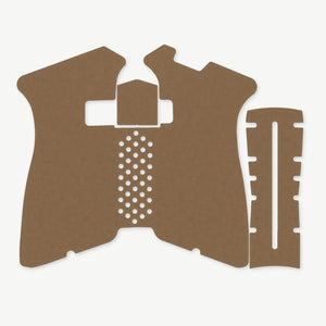 Grip Kit for Polymer80 PF940V2 - die-cut Cordura 1000D kit pieces in Coyote - Combat Textiles