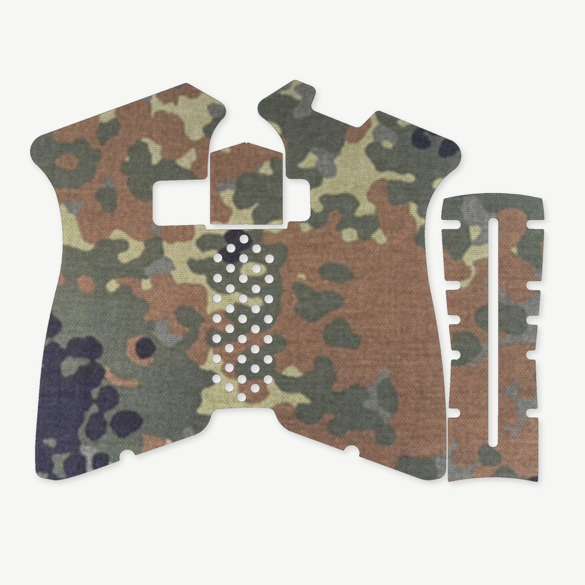 Grip Kit for Polymer80 PF940V2 - die-cut Cordura 1000D kit pieces in Flecktarn - Combat Textiles