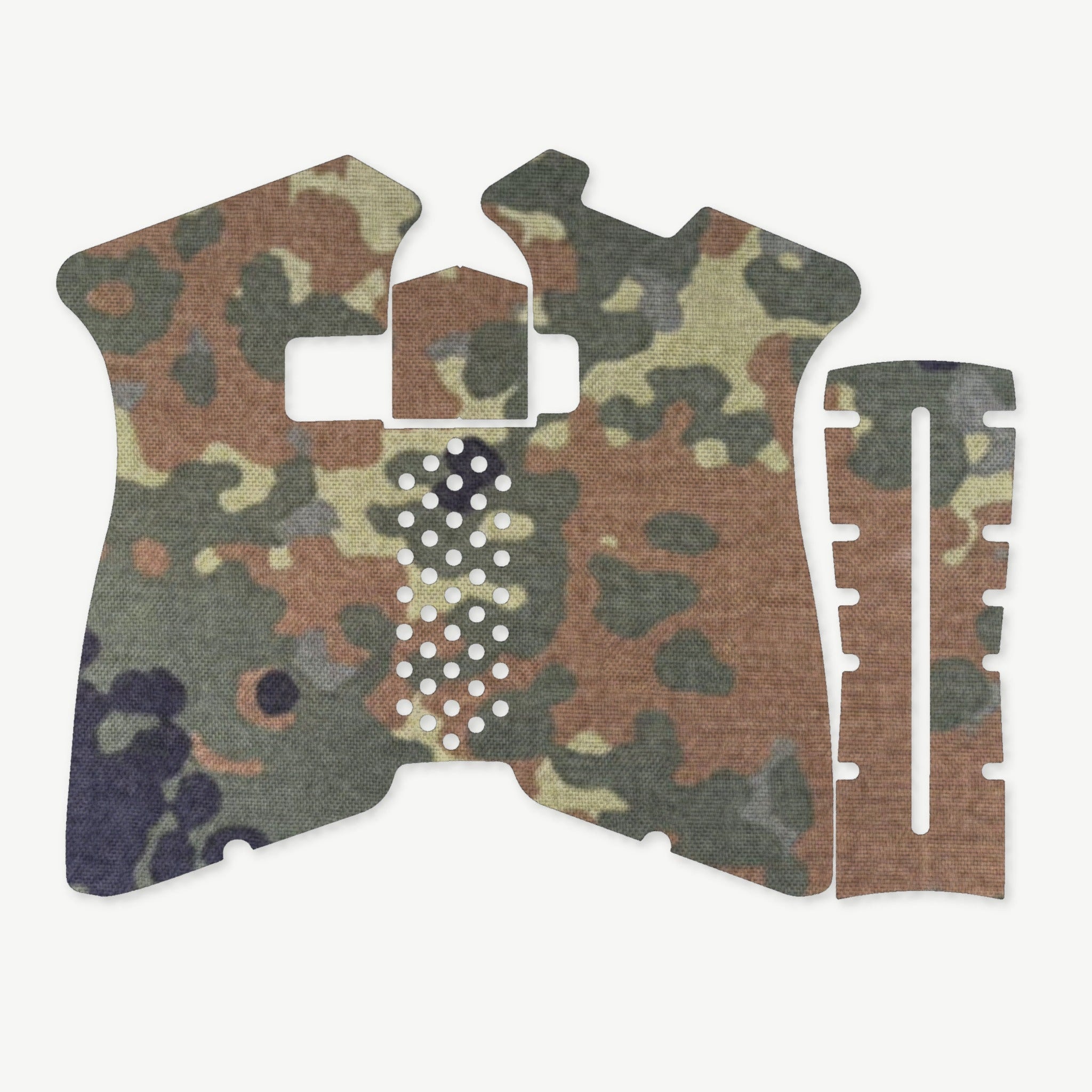 Grip Kit for Polymer80 PF940V2 - die-cut Cordura 1000D kit pieces in Flecktarn - Combat Textiles