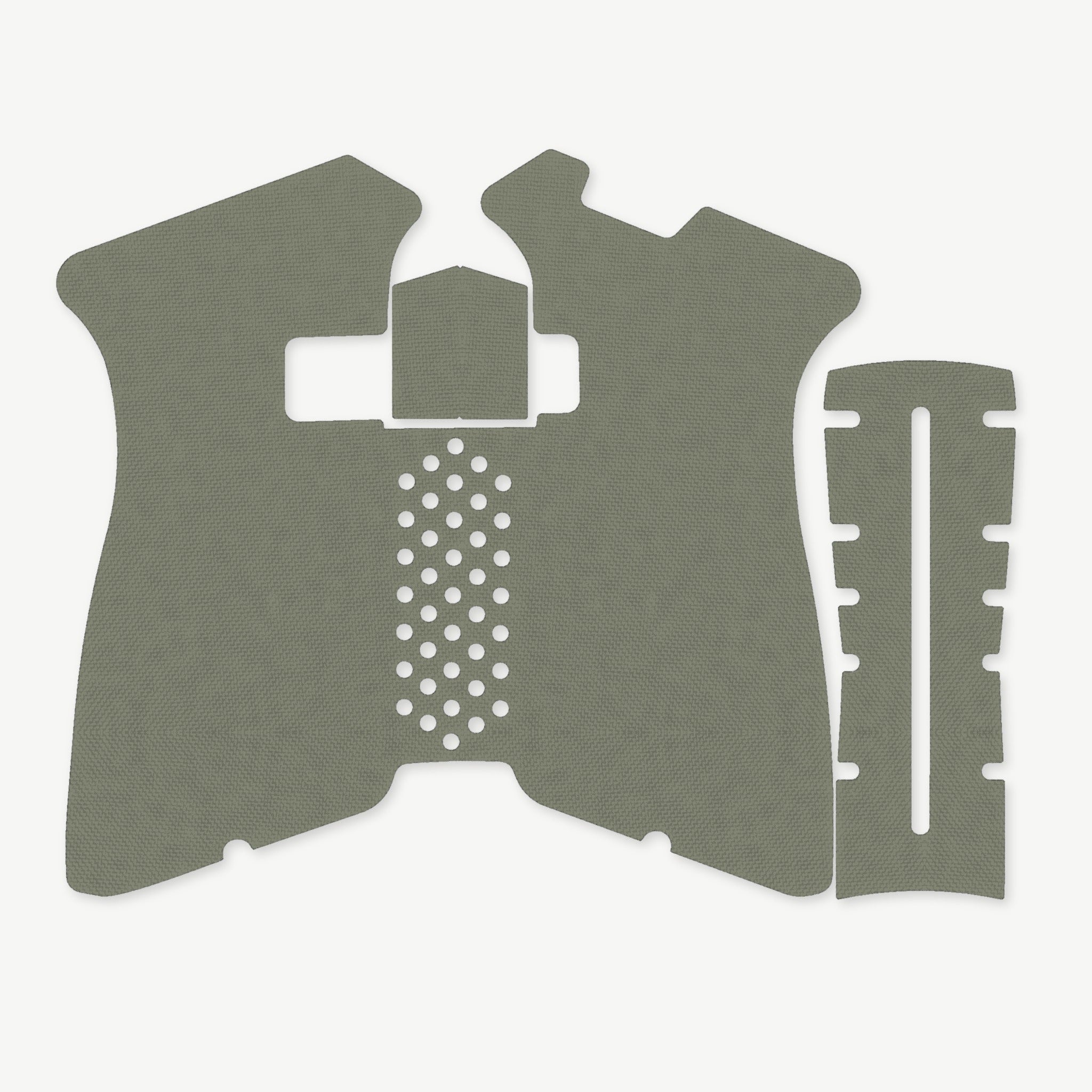 Grip Kit for Polymer80 PF940V2 - die-cut Cordura 1000D kit pieces in OD Green - Combat Textiles