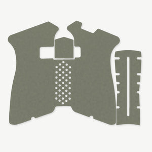 Grip Kit for Polymer80 PF940V2 - die-cut Cordura 1000D kit pieces in OD Green - Combat Textiles