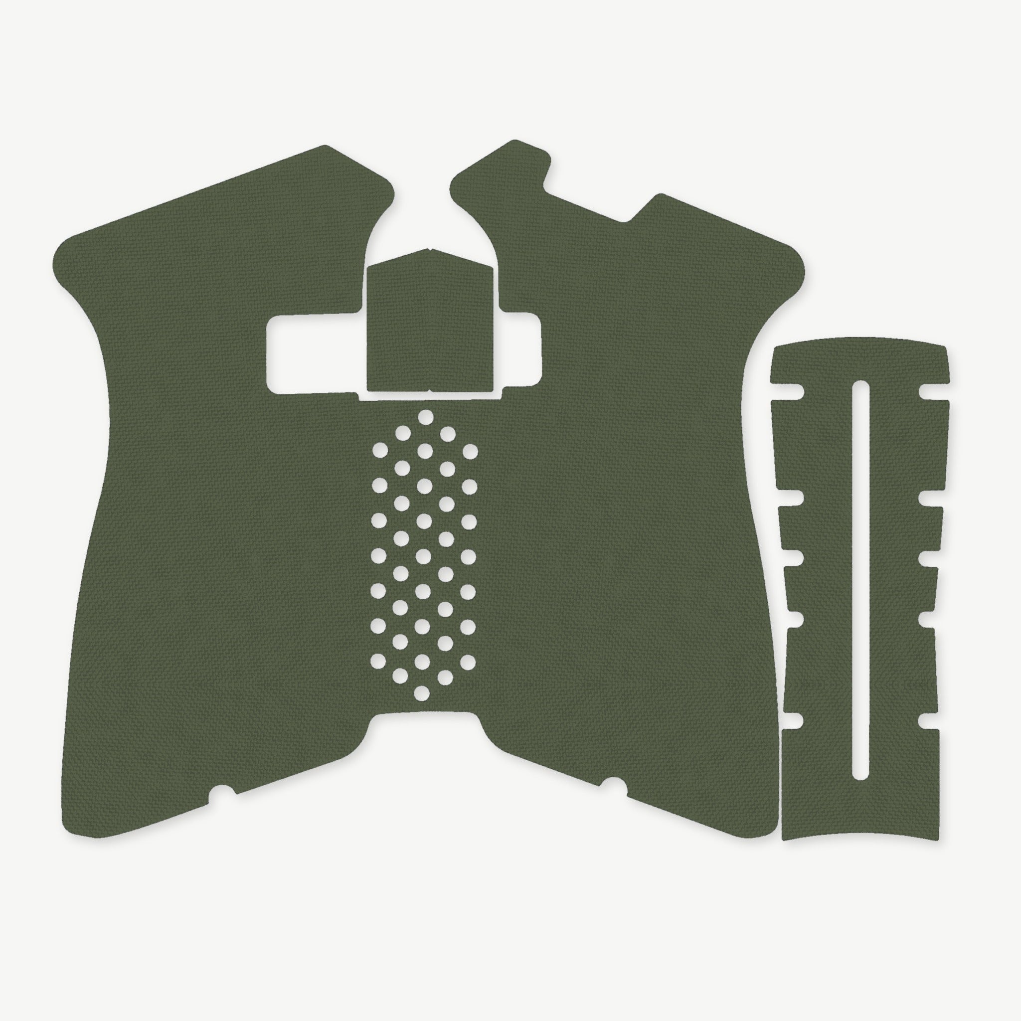 Grip Kit for Polymer80 PF940V2 - die-cut Cordura 1000D kit pieces in Ranger Green - Combat Textiles
