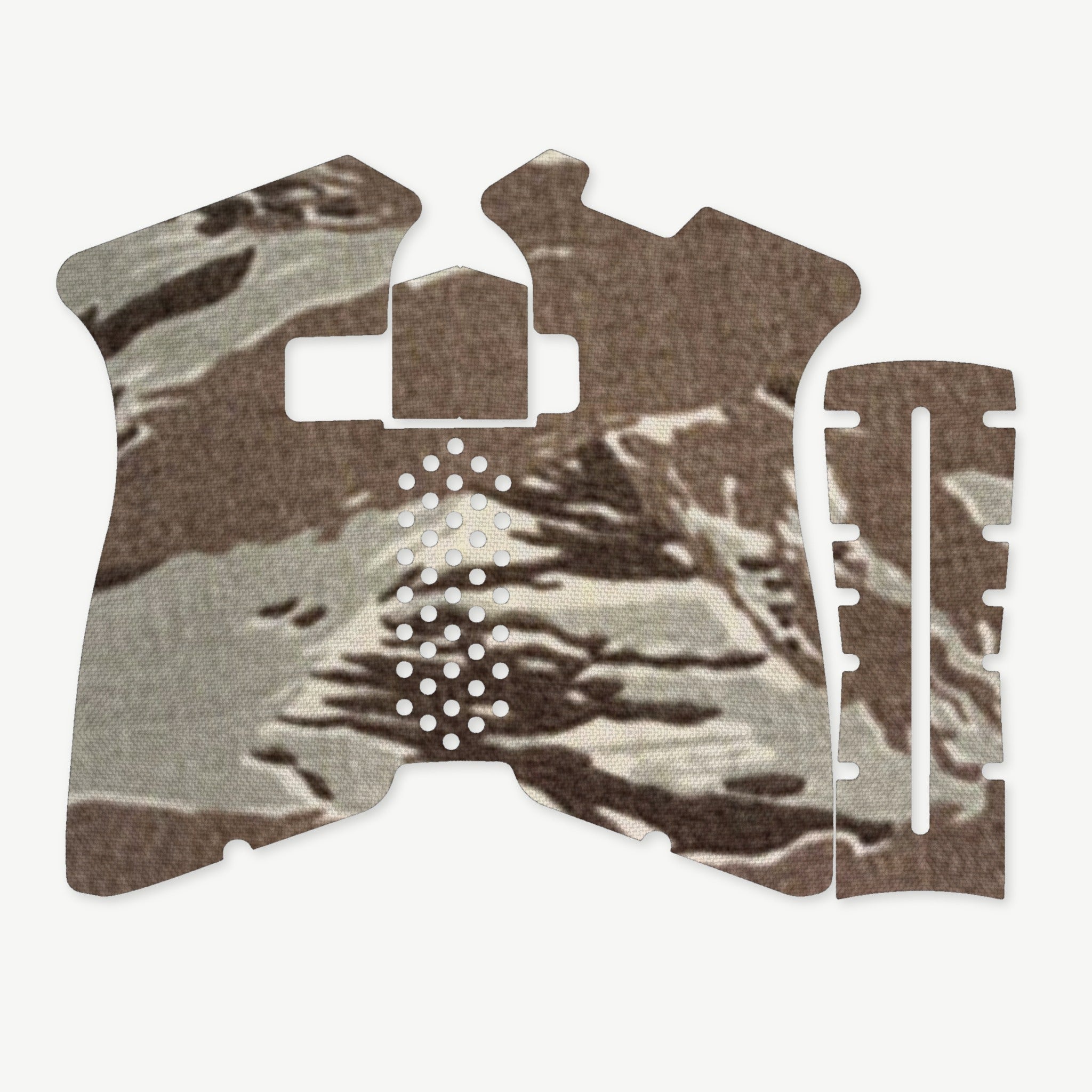 Grip Kit for Polymer80 PF940V2 - die-cut Cordura 1000D kit pieces in Tiger Stripe (ABU) - Combat Textiles