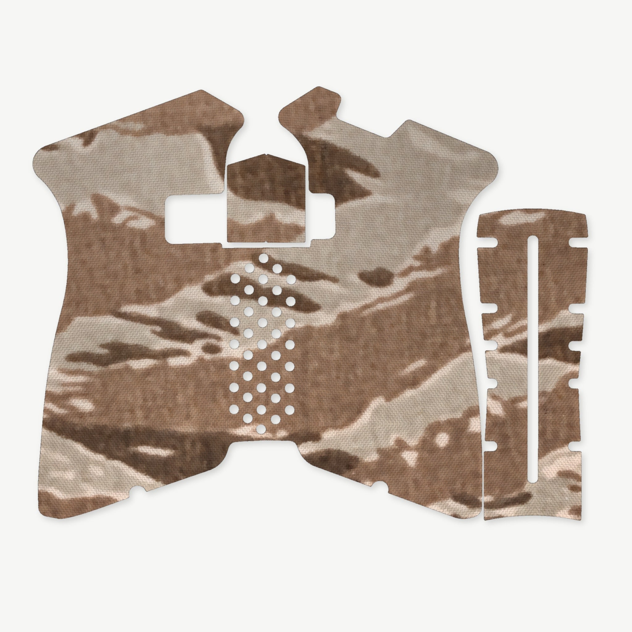 Grip Kit for Polymer80 PF940V2 - die-cut Cordura 1000D kit pieces in Tiger Stripe (Desert) - Combat Textiles