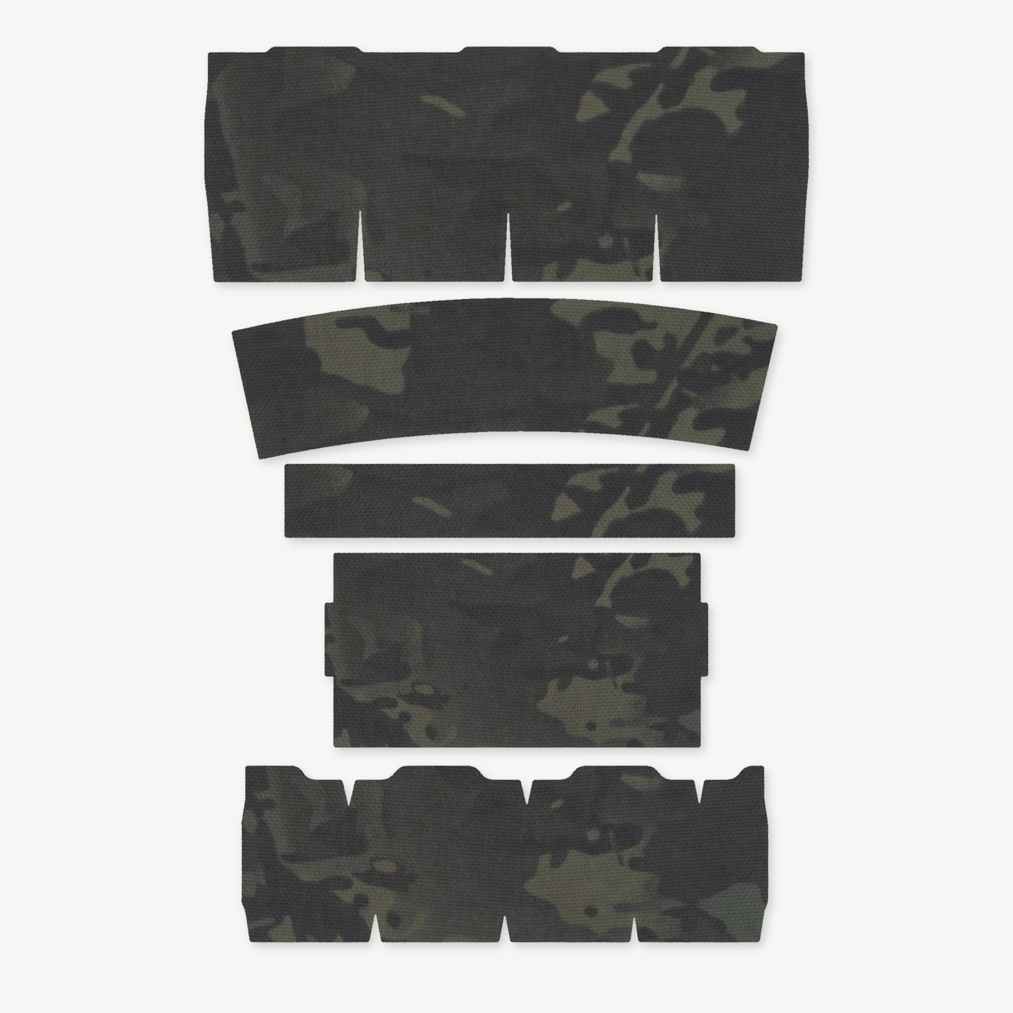 Light Wrap Kit for Streamlight ProTac 2.0 Rail-Mount - die-cut Cordura 1000D kit pieces in MultiCam Black - Combat Textiles