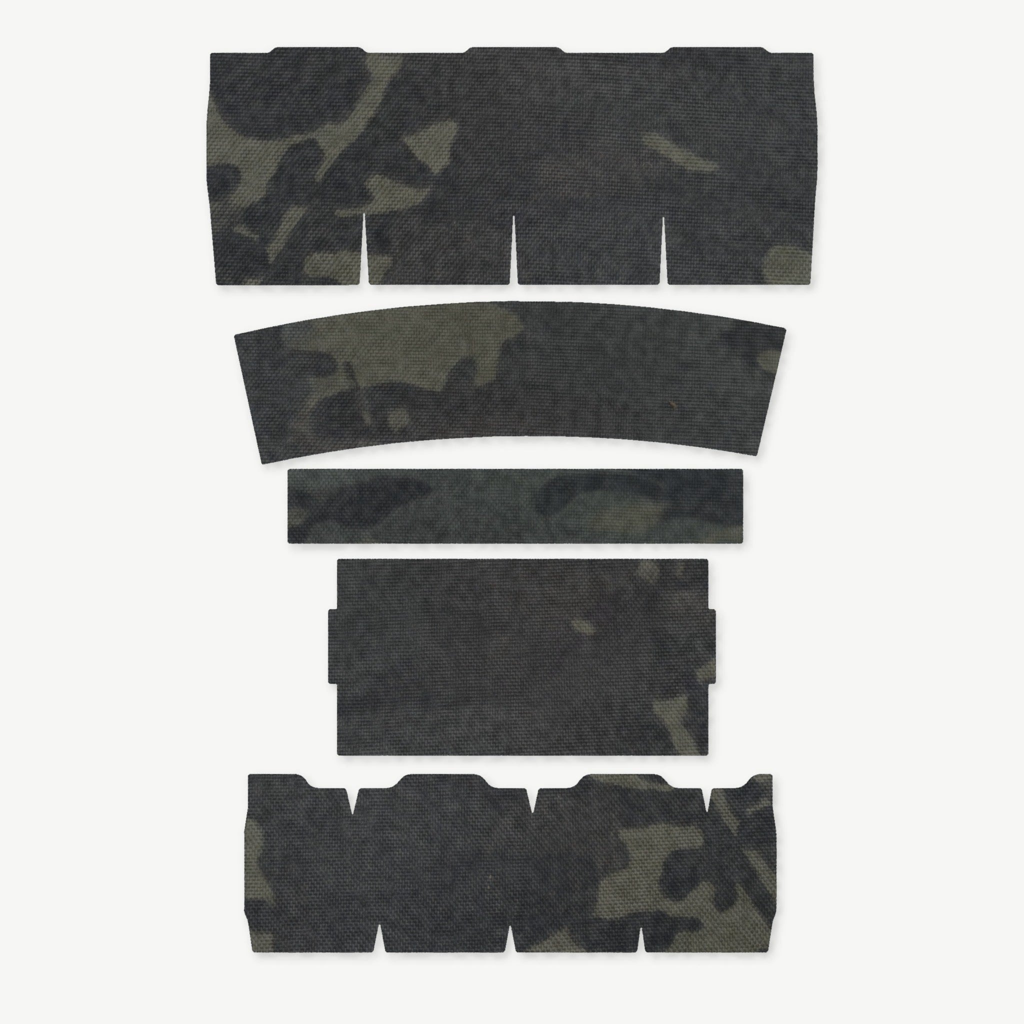 Light Wrap Kit for Streamlight ProTac 2.0 Rail-Mount - die-cut Cordura 1000D kit pieces in MultiCam Black - Combat Textiles