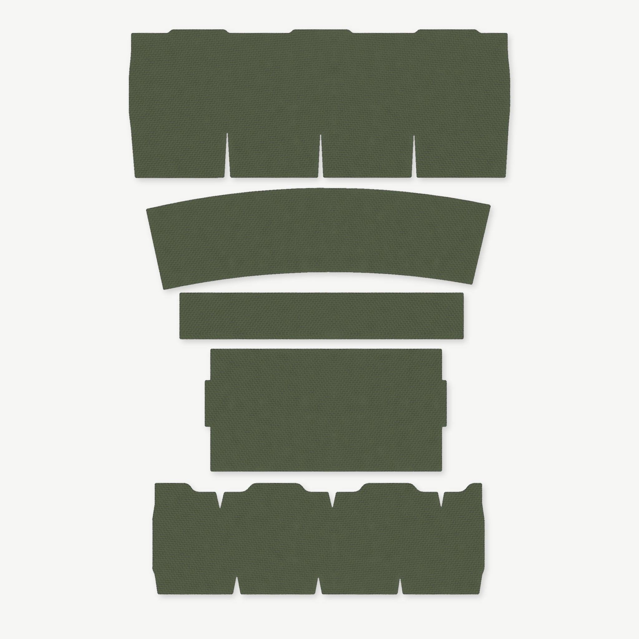 Light Wrap Kit for Streamlight ProTac 2.0 Rail-Mount - die-cut Cordura 1000D kit pieces in Ranger Green - Combat Textiles