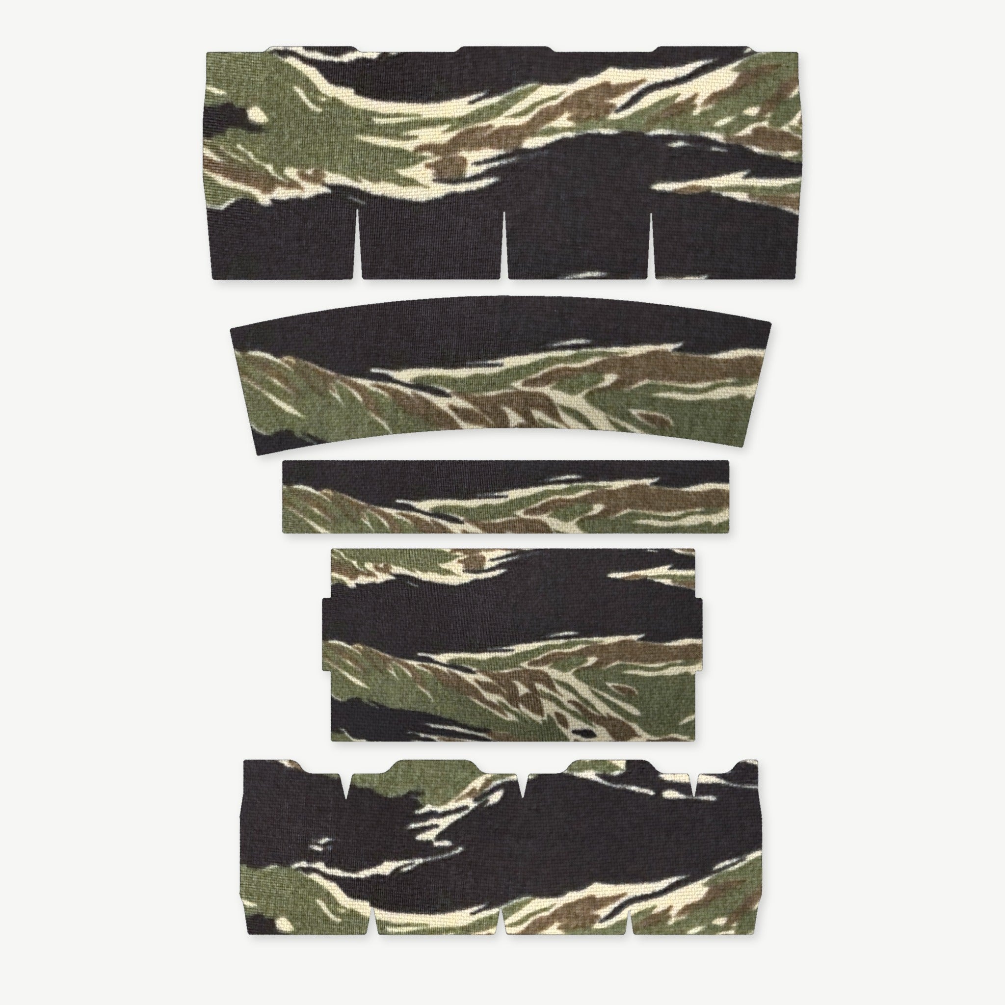 Light Wrap Kit for Streamlight ProTac 2.0 Rail-Mount - die-cut Cordura 1000D kit pieces in Tiger Stripe (Green/Black) - Combat Textiles
