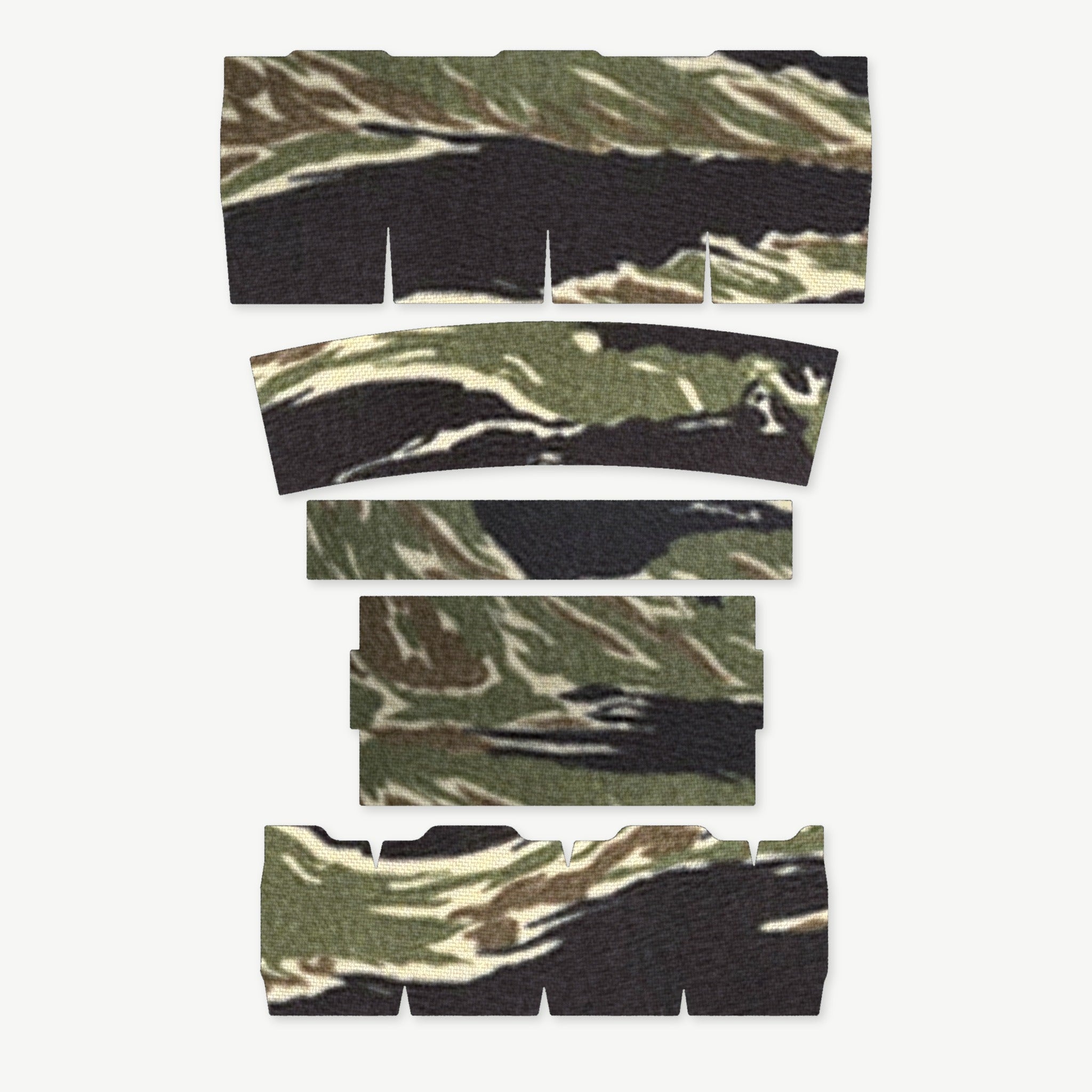 Light Wrap Kit for Streamlight ProTac 2.0 Rail-Mount - die-cut Cordura 1000D kit pieces in Tiger Stripe (Green/Black) - Combat Textiles
