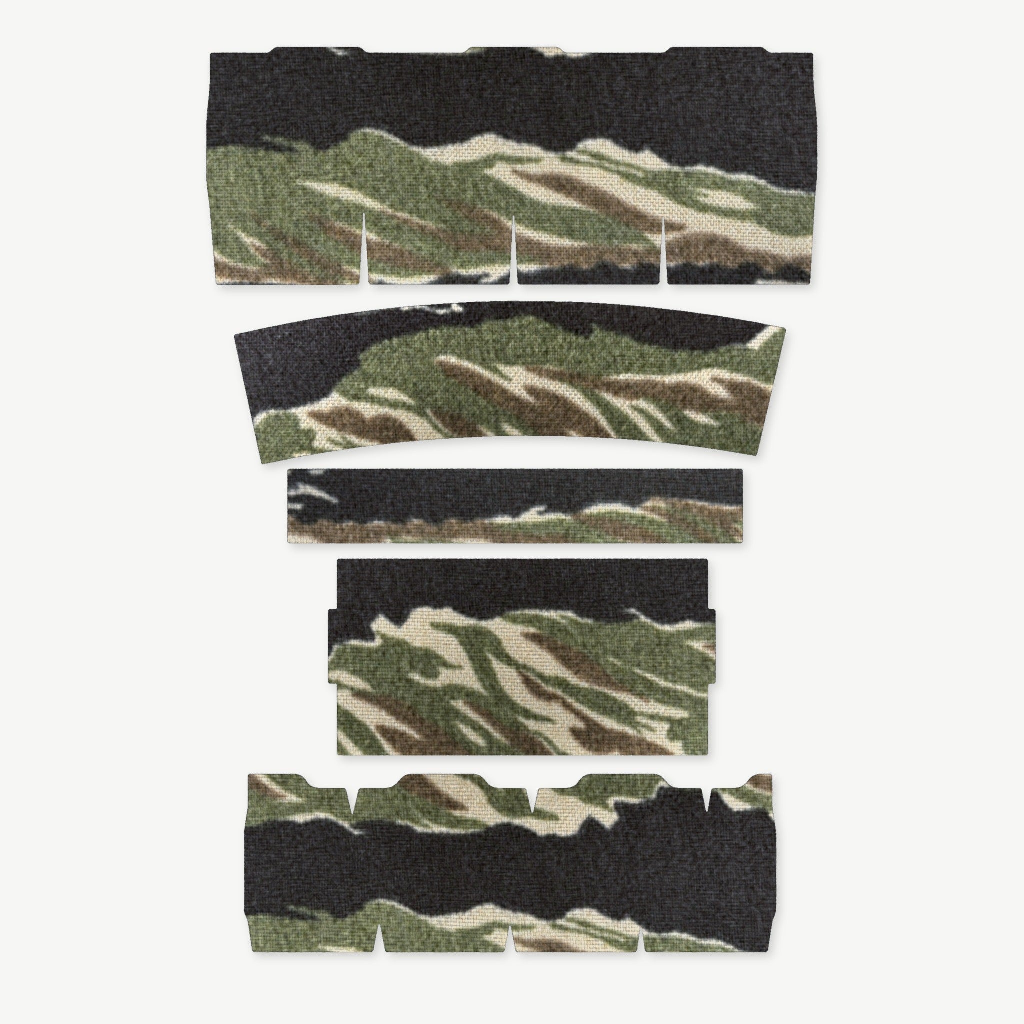 Light Wrap Kit for Streamlight ProTac 2.0 Rail-Mount - die-cut Cordura 1000D kit pieces in Tiger Stripe (Green/Black) - Combat Textiles