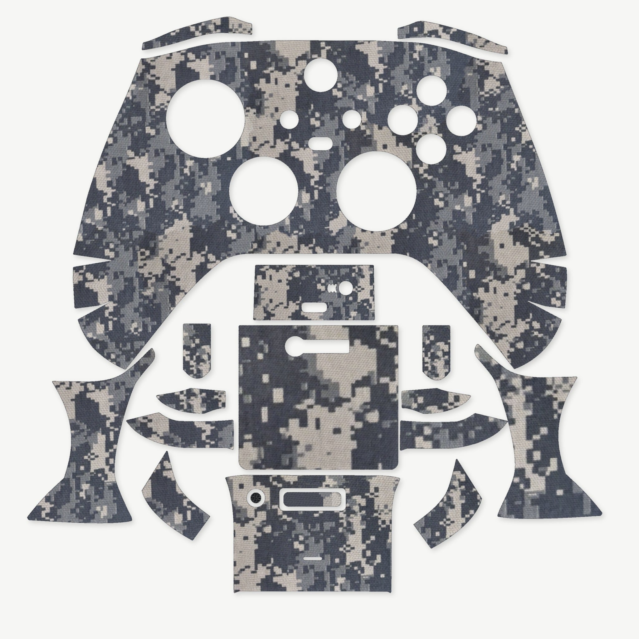 Grip Kit for Xbox Series X Controller - die-cut Cordura 1000D kit pieces in ACU - Combat Textiles