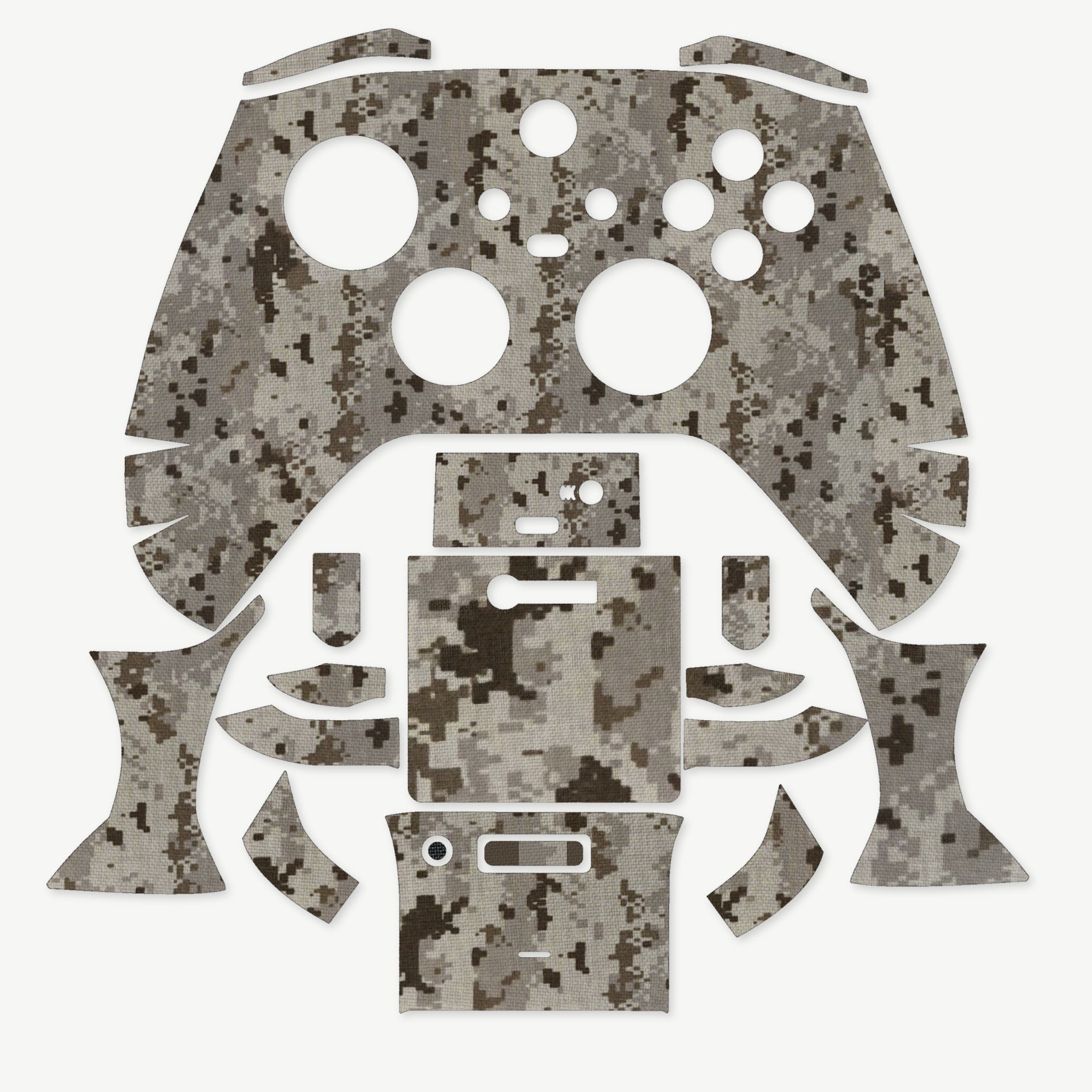 Grip Kit for Xbox Series X Controller - die-cut Cordura 1000D kit pieces in ACU (Desert) - Combat Textiles