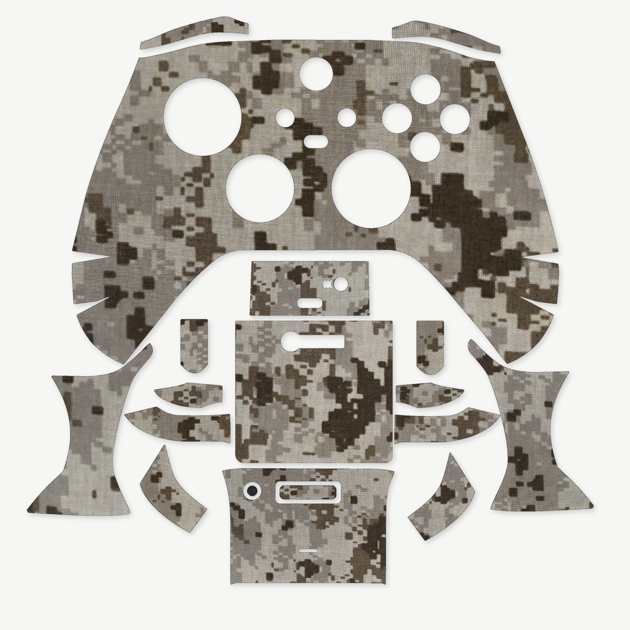 Grip Kit for Xbox Series X Controller - die-cut Cordura 1000D kit pieces in ACU (Desert) - Combat Textiles