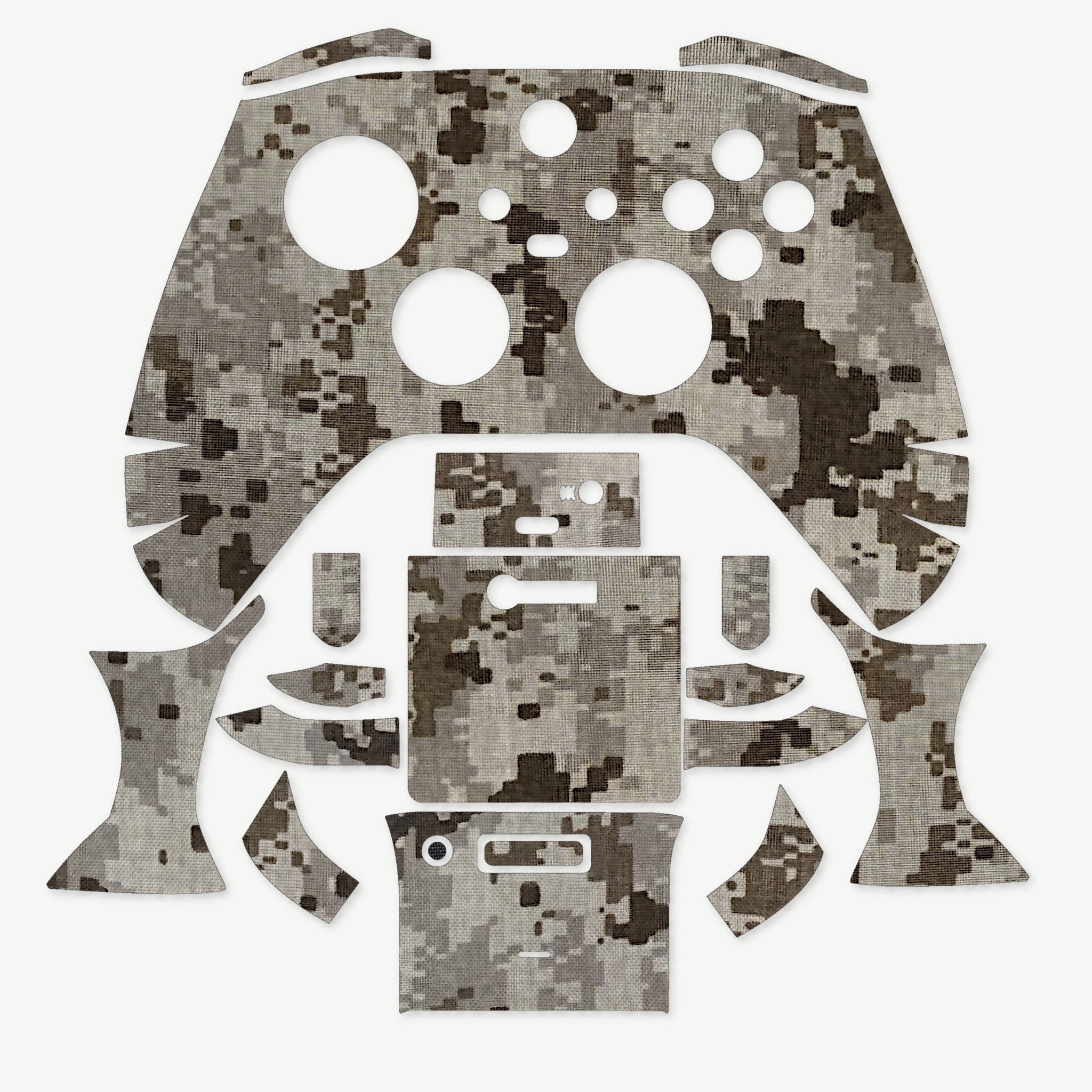 Grip Kit for Xbox Series X Controller - die-cut Cordura 1000D kit pieces in ACU (Desert) - Combat Textiles
