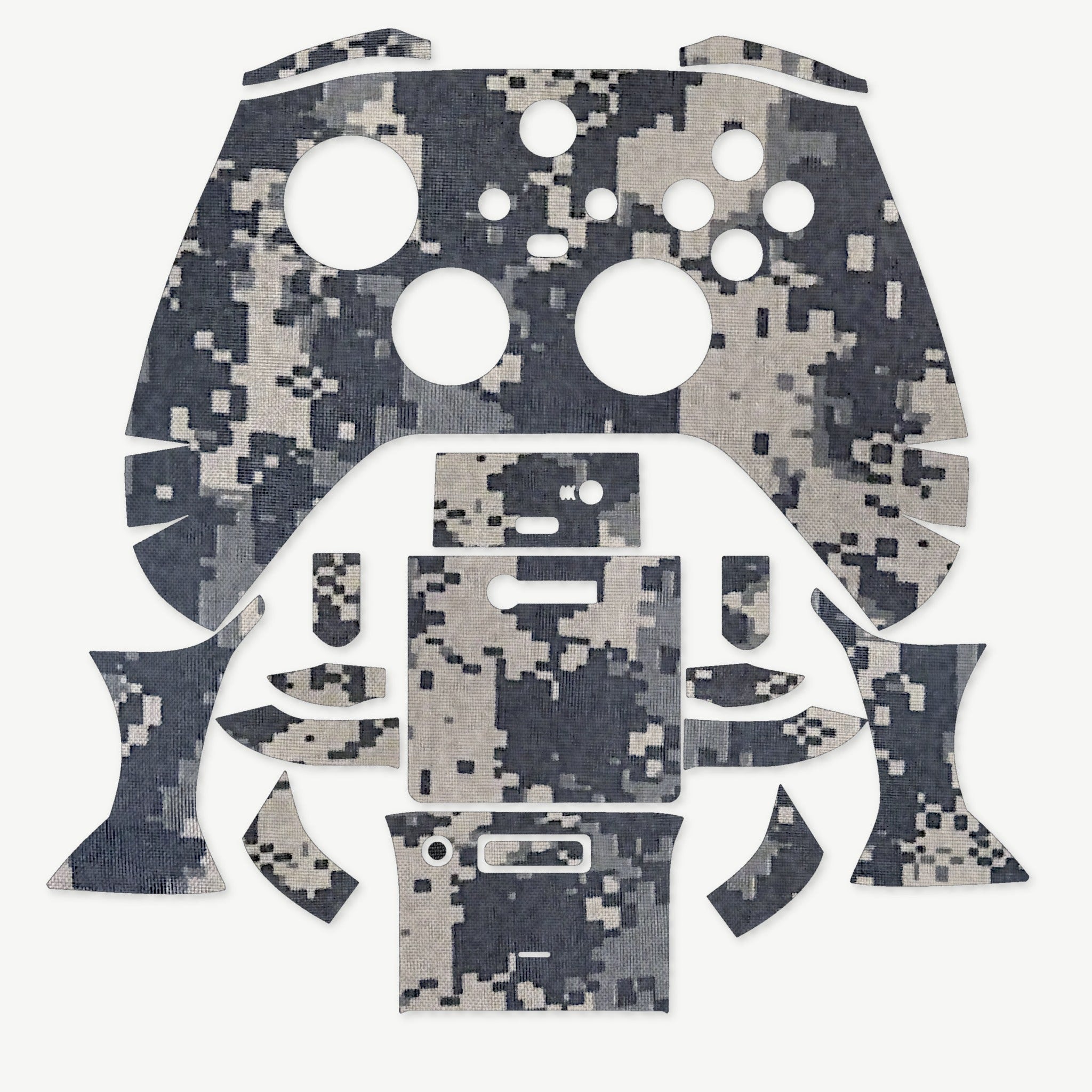 Grip Kit for Xbox Series X Controller - die-cut Cordura 1000D kit pieces in ACU - Combat Textiles