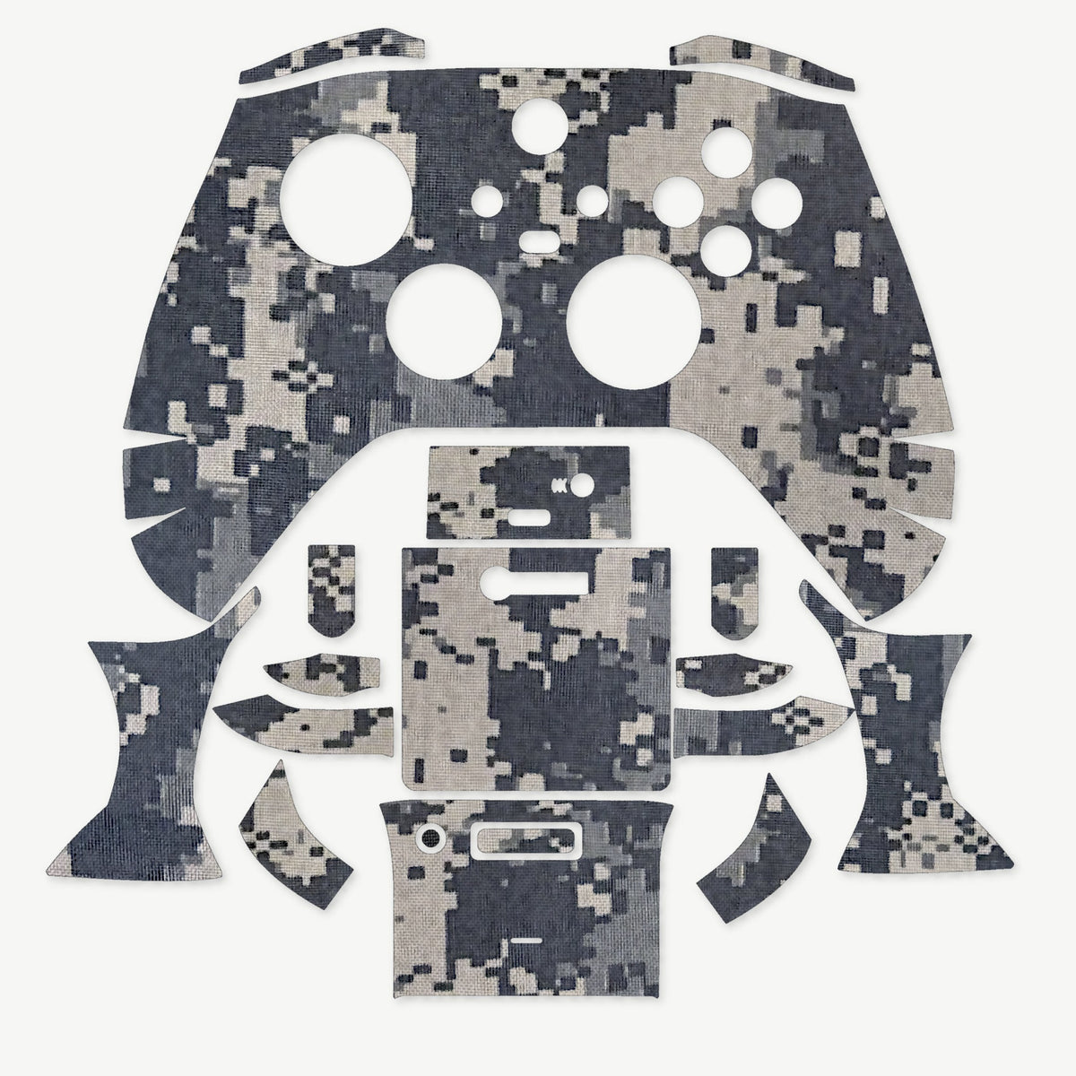 Grip Kit for Xbox Series X Controller - die-cut Cordura 1000D kit pieces in ACU - Combat Textiles