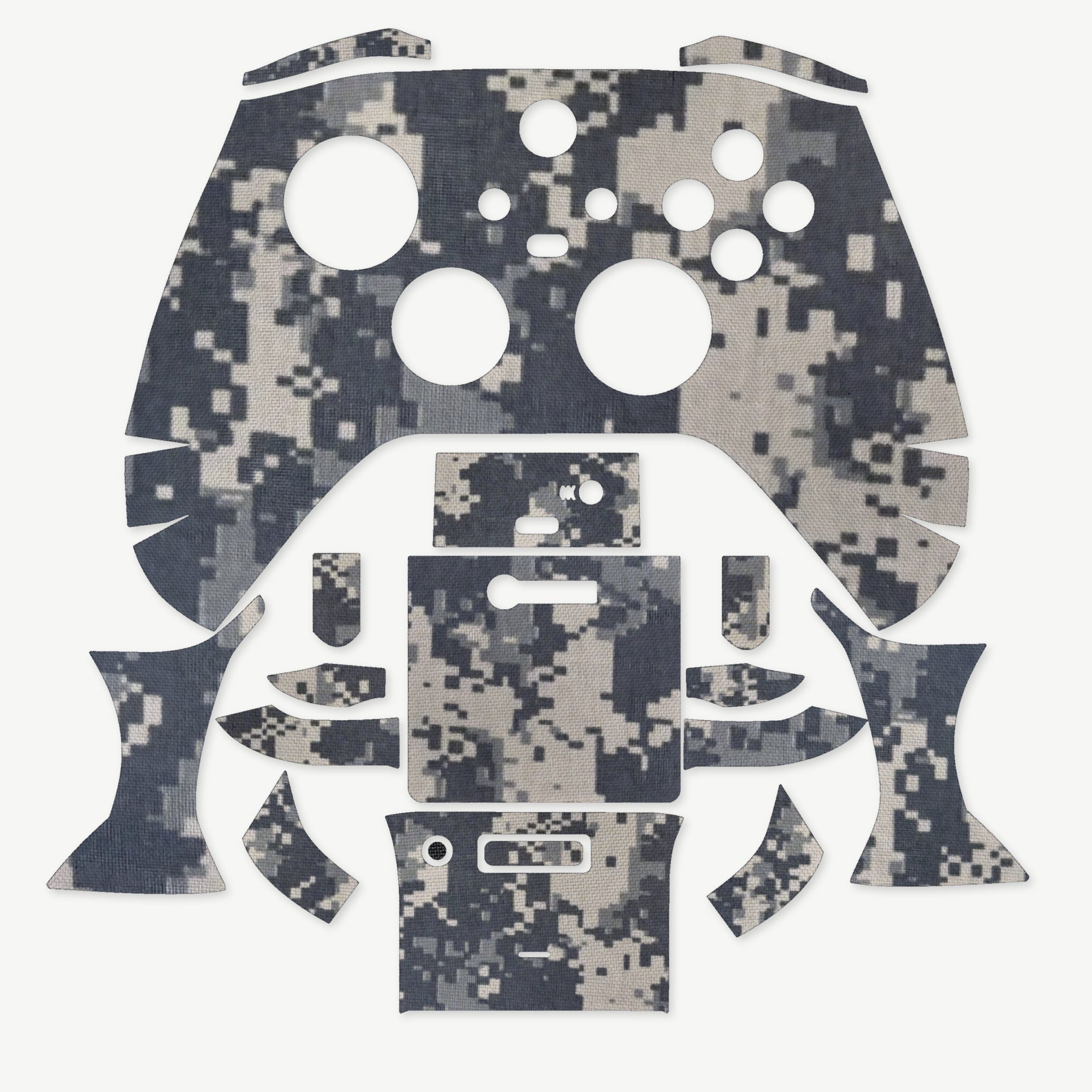 Grip Kit for Xbox Series X Controller - die-cut Cordura 1000D kit pieces in ACU - Combat Textiles
