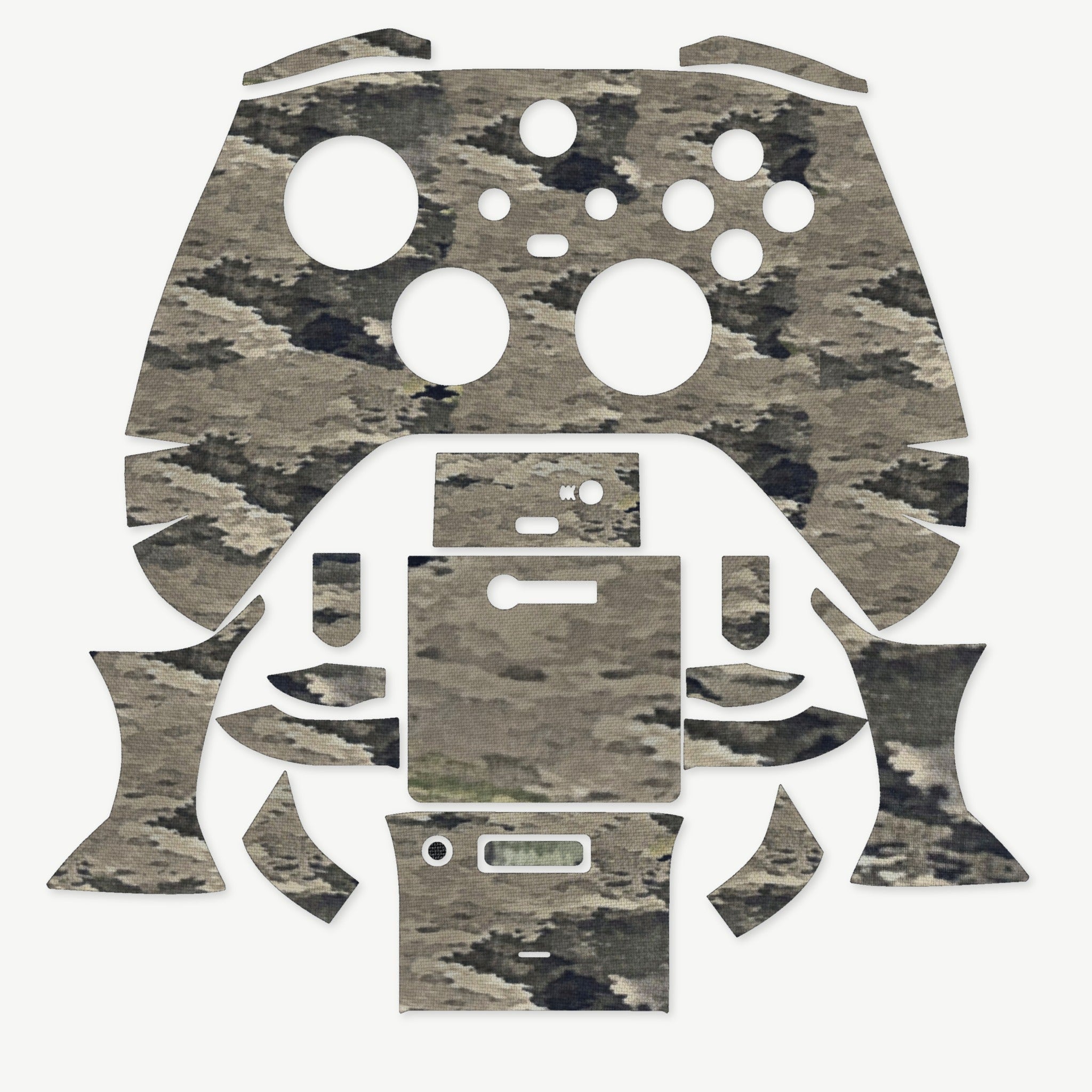 Grip Kit for Xbox Series X Controller - die-cut Cordura 1000D kit pieces in A-TACS iX - Combat Textiles