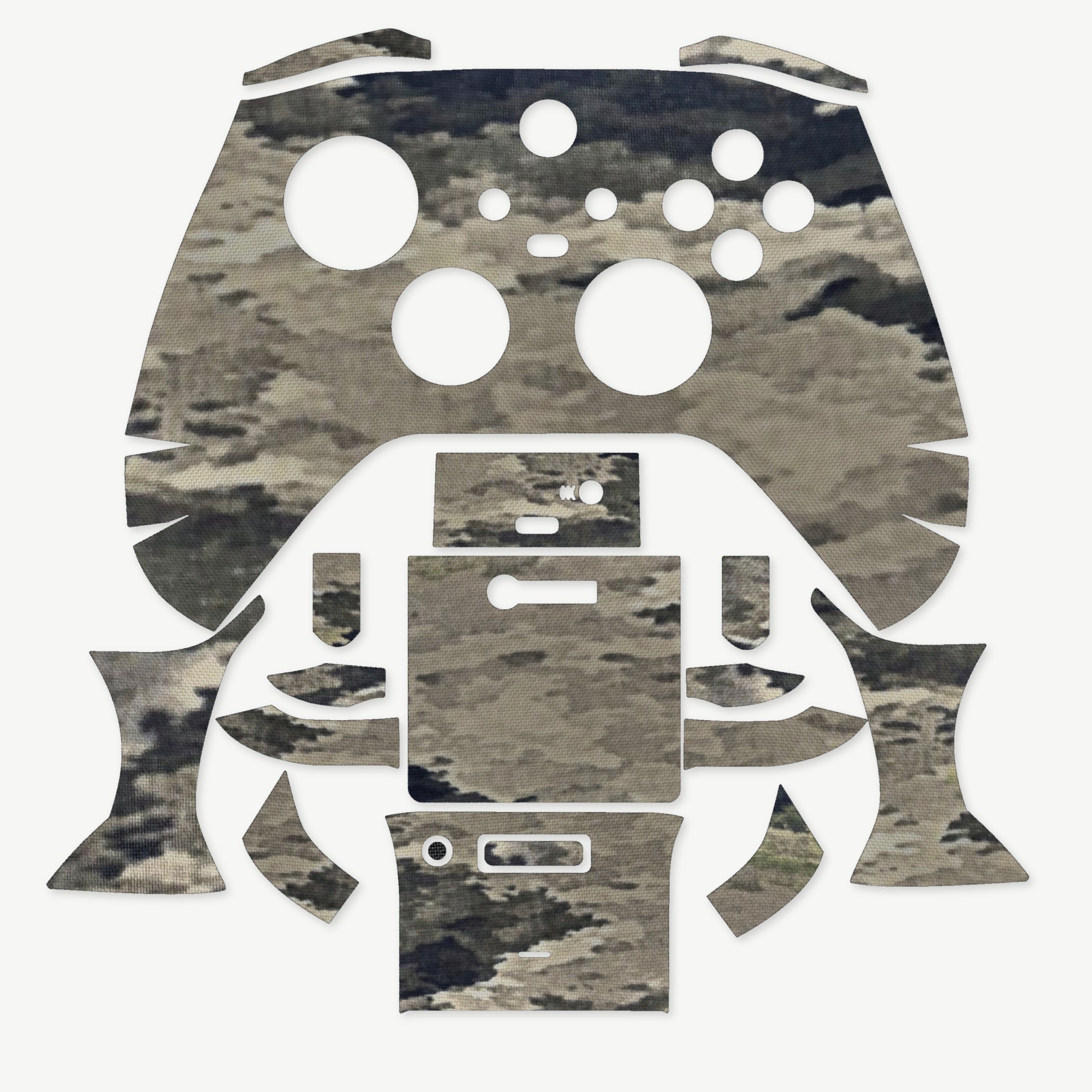 Grip Kit for Xbox Series X Controller - die-cut Cordura 1000D kit pieces in A-TACS iX - Combat Textiles