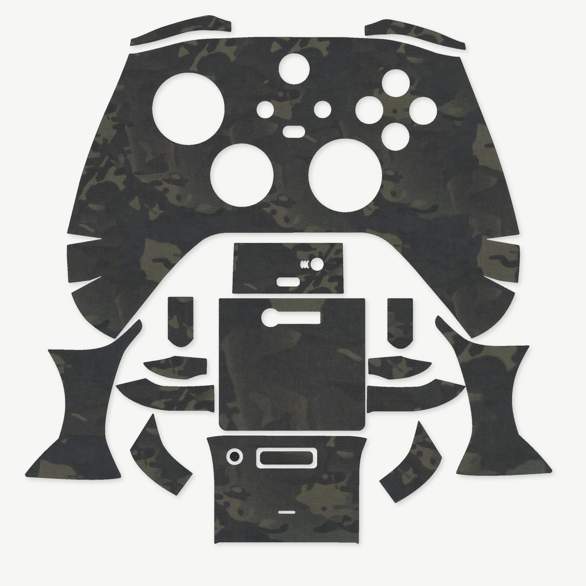Grip Kit for Xbox Series X Controller - die-cut Cordura 1000D kit pieces in MultiCam Black - Combat Textiles