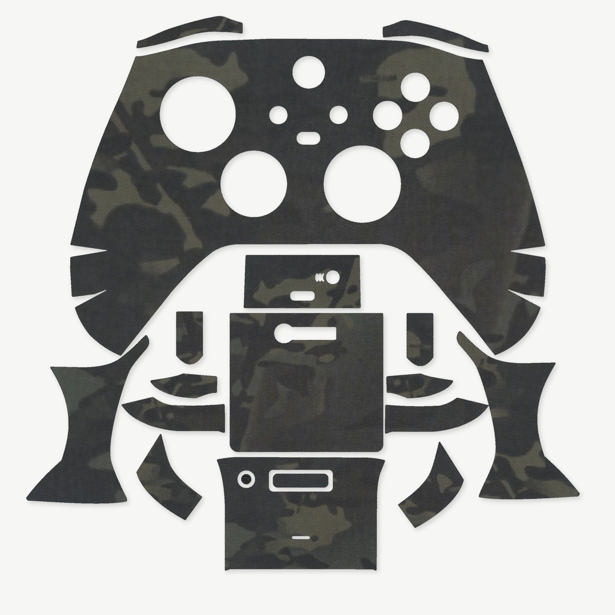 Grip Kit for Xbox Series X Controller - die-cut Cordura 1000D kit pieces in MultiCam Black - Combat Textiles