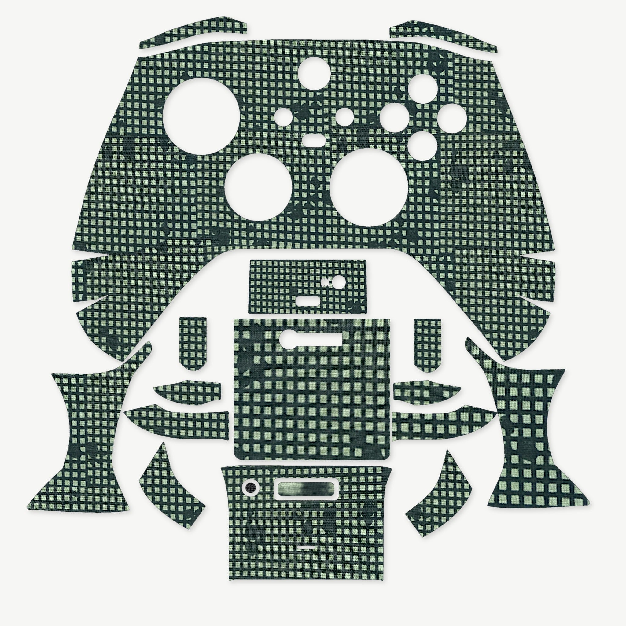 Grip Kit for Xbox Series X Controller - die-cut Cordura 1000D kit pieces in Desert Night Camo - Combat Textiles