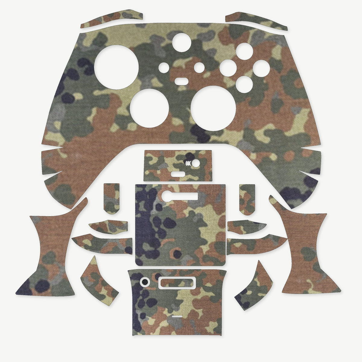 Grip Kit for Xbox Series X Controller - die-cut Cordura 1000D kit pieces in Flecktarn - Combat Textiles