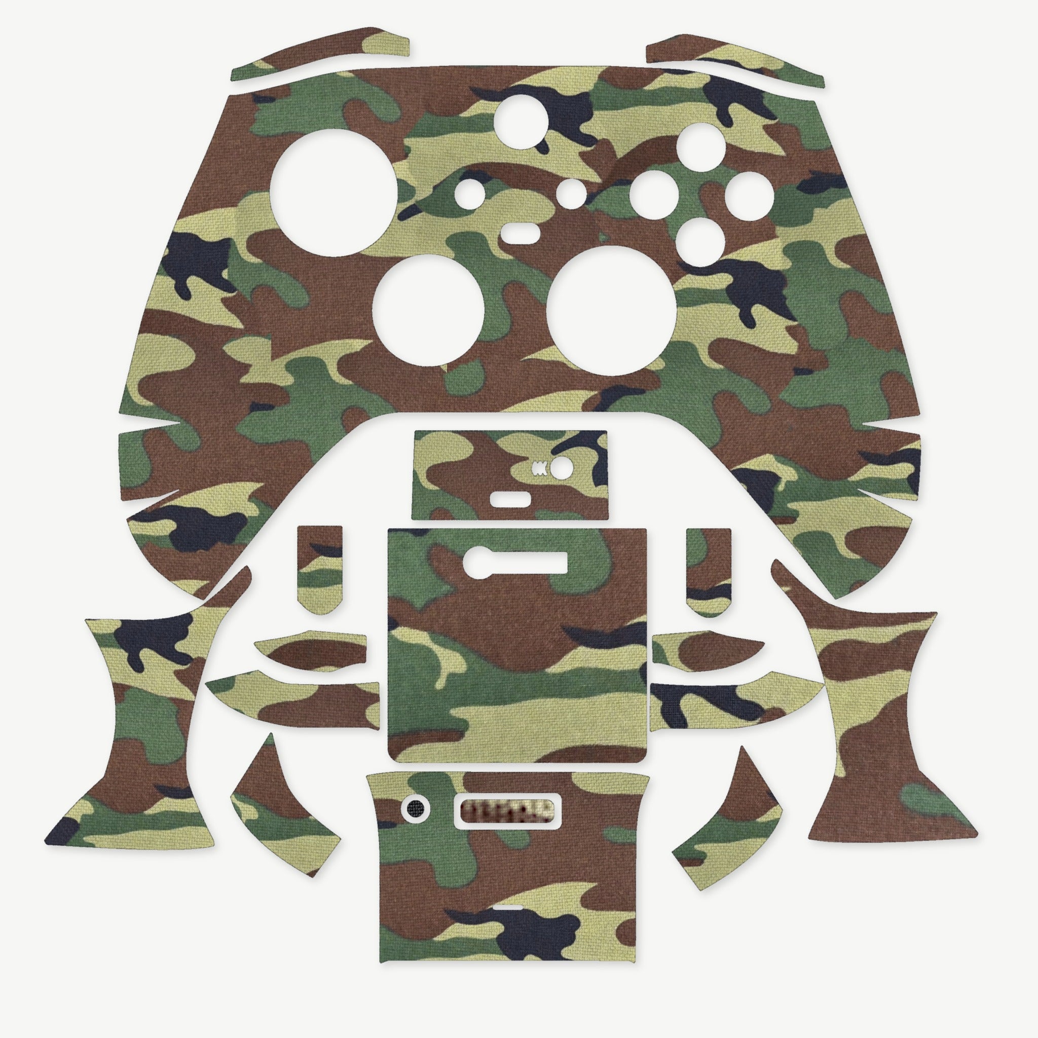 Grip Kit for Xbox Series X Controller - die-cut Cordura 1000D kit pieces in M81 Woodland - Combat Textiles