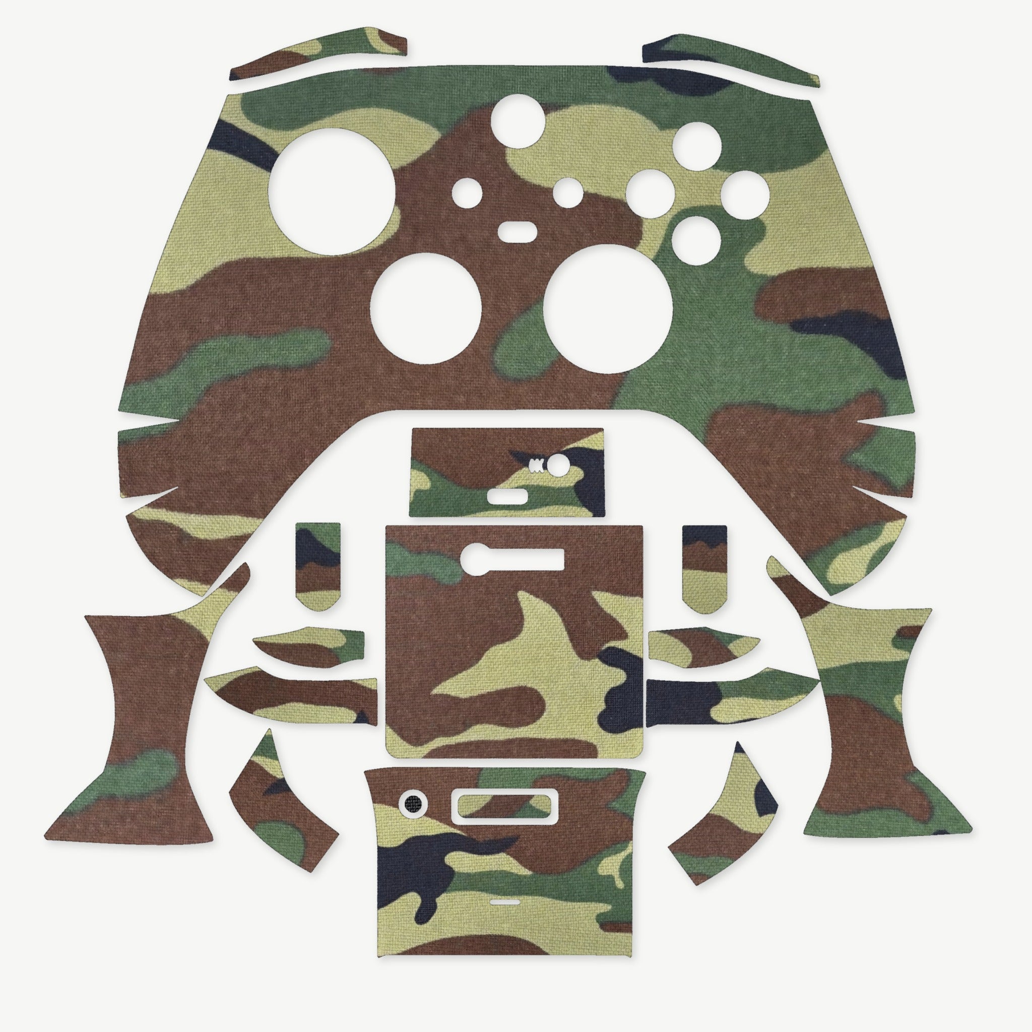 Grip Kit for Xbox Series X Controller - die-cut Cordura 1000D kit pieces in M81 Woodland - Combat Textiles