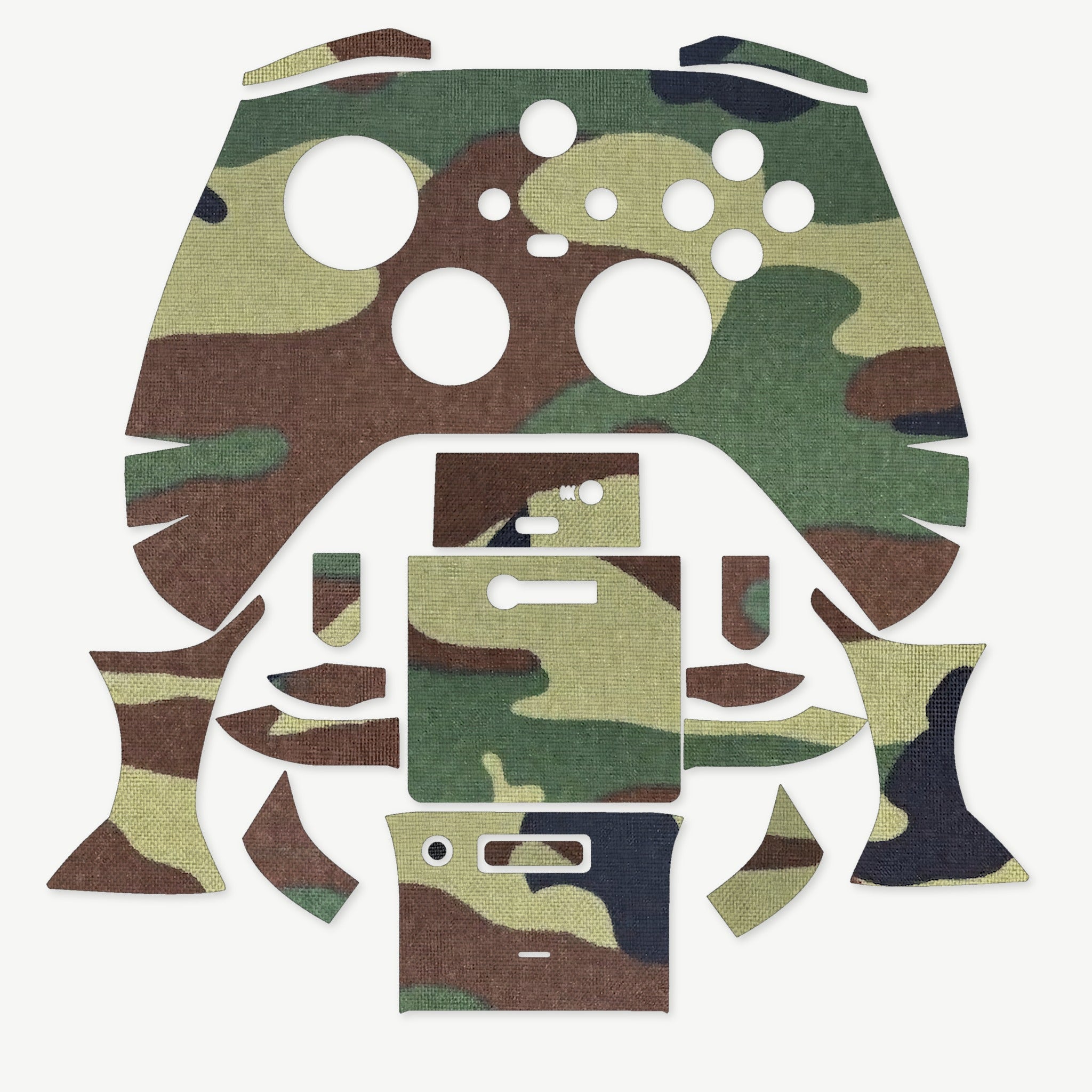 Grip Kit for Xbox Series X Controller - die-cut Cordura 1000D kit pieces in M81 Woodland - Combat Textiles