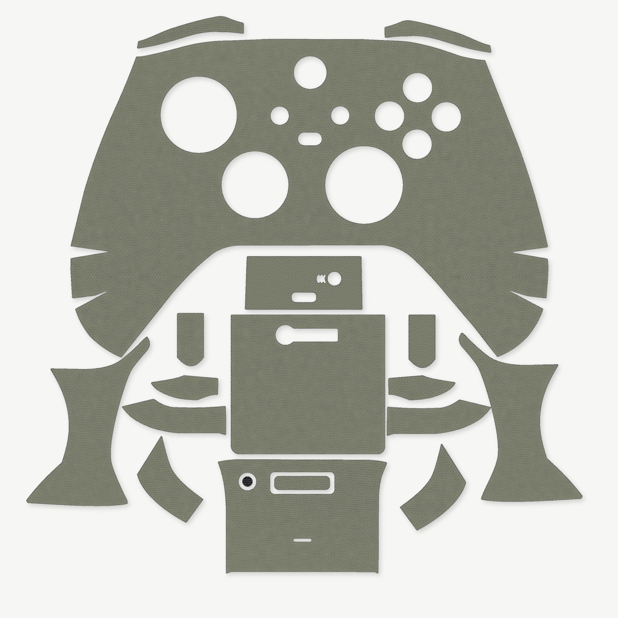 Grip Kit for Xbox Series X Controller - die-cut Cordura 1000D kit pieces in OD Green - Combat Textiles