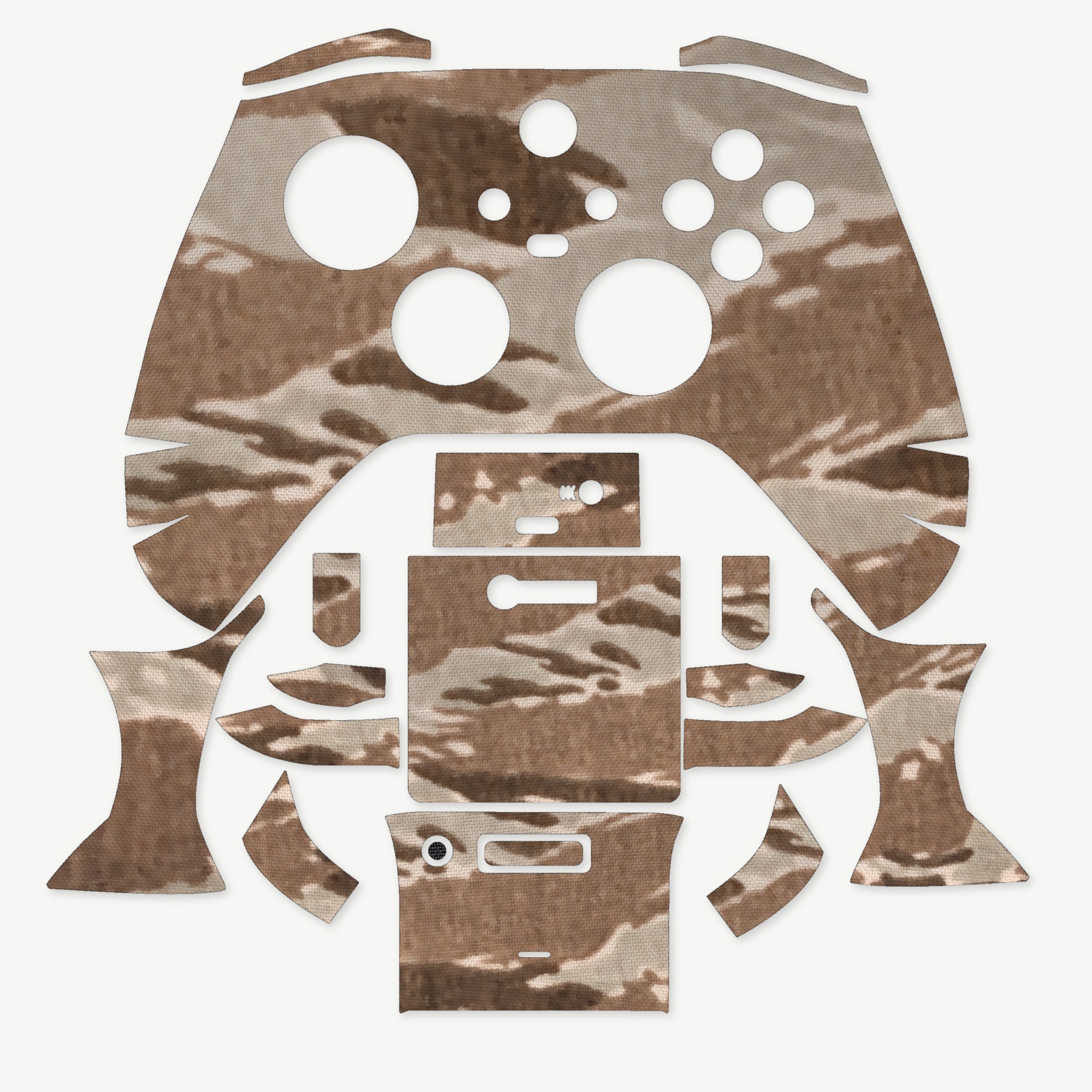 Grip Kit for Xbox Series X Controller - die-cut Cordura 1000D kit pieces in Tiger Stripe (Desert) - Combat Textiles