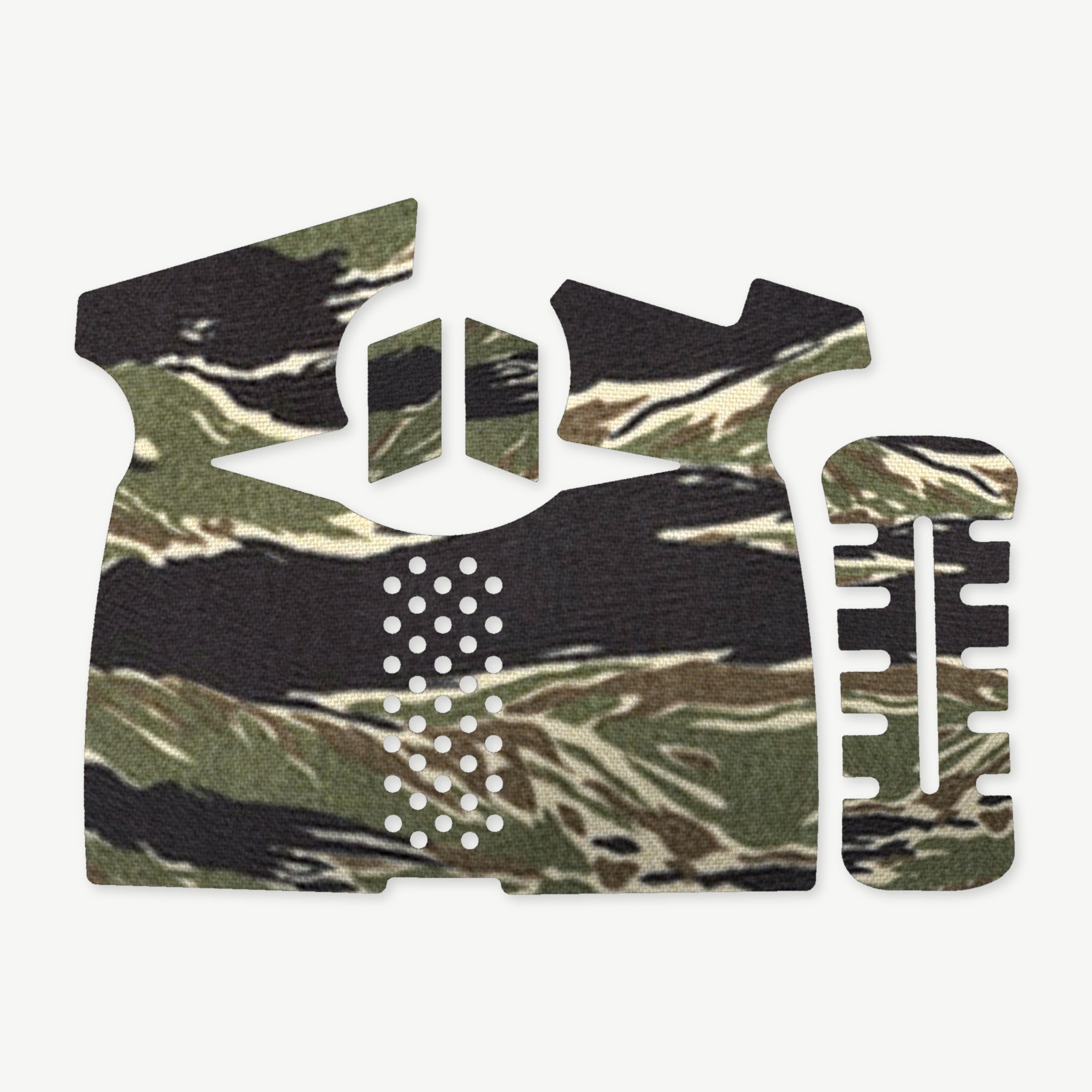 Grip Kit for Smith & Wesson SD9 1.0 / 2.0 - die-cut Cordura 1000D kit pieces in Tiger Stripe (Green/Black) - Combat Textiles