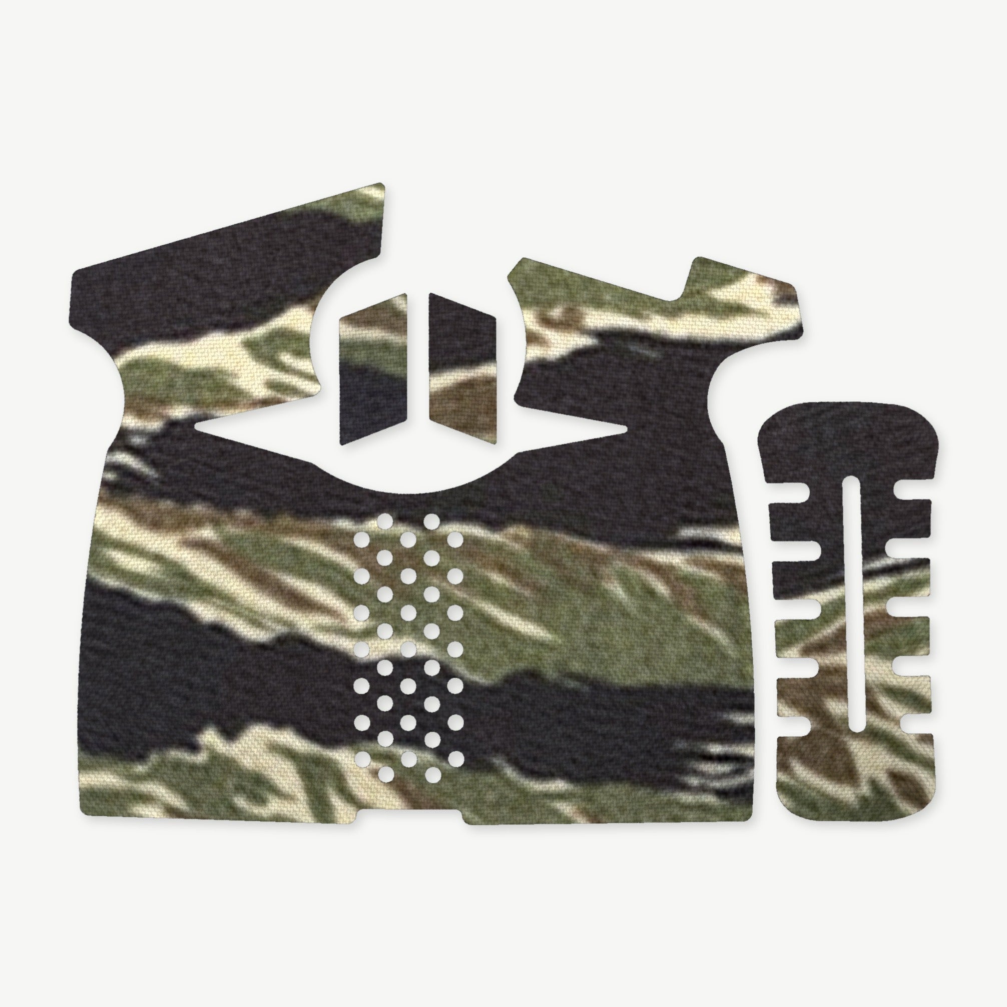 Grip Kit for Smith & Wesson SD9 1.0 / 2.0 - die-cut Cordura 1000D kit pieces in Tiger Stripe (Green/Black) - Combat Textiles