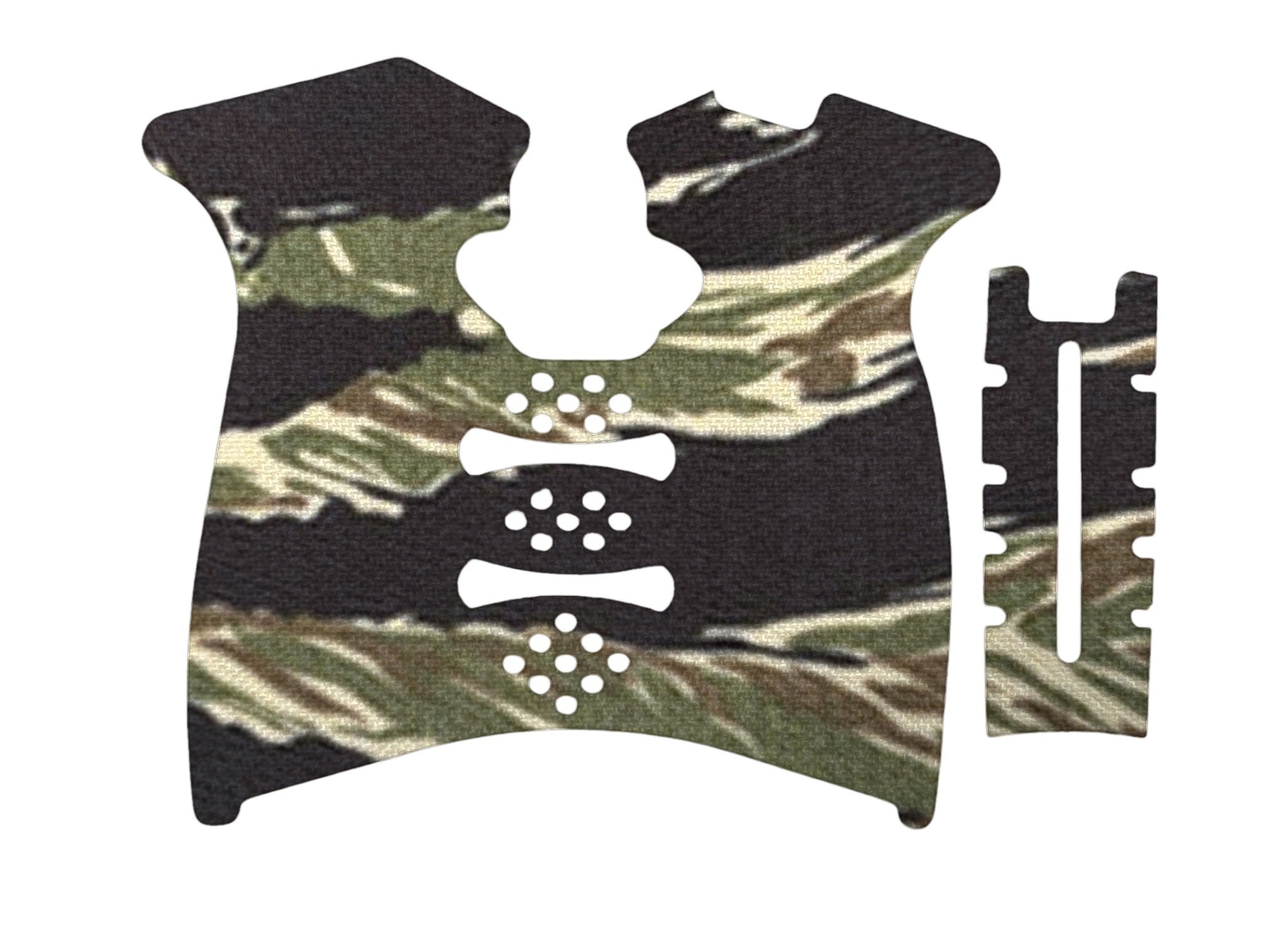 Grip Kit for Springfield XD Mod.2 (Full Size) - die-cut Cordura 1000D kit pieces in Tiger Stripe (Green/Black) - Combat Textiles