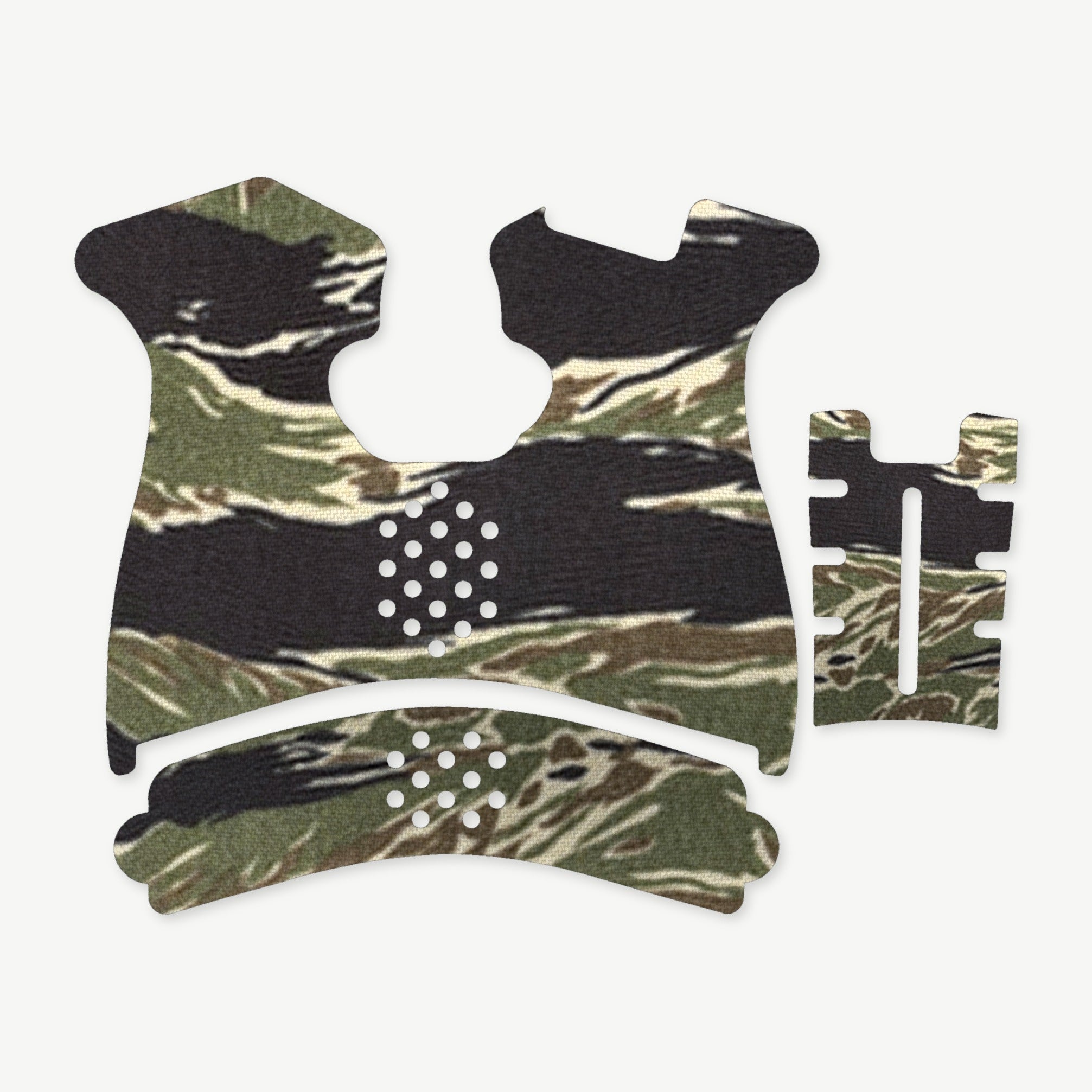 Grip Kit for Springfield XD (Sub-Compact) - die-cut Cordura 1000D kit pieces in Tiger Stripe (Green/Black) - Combat Textiles