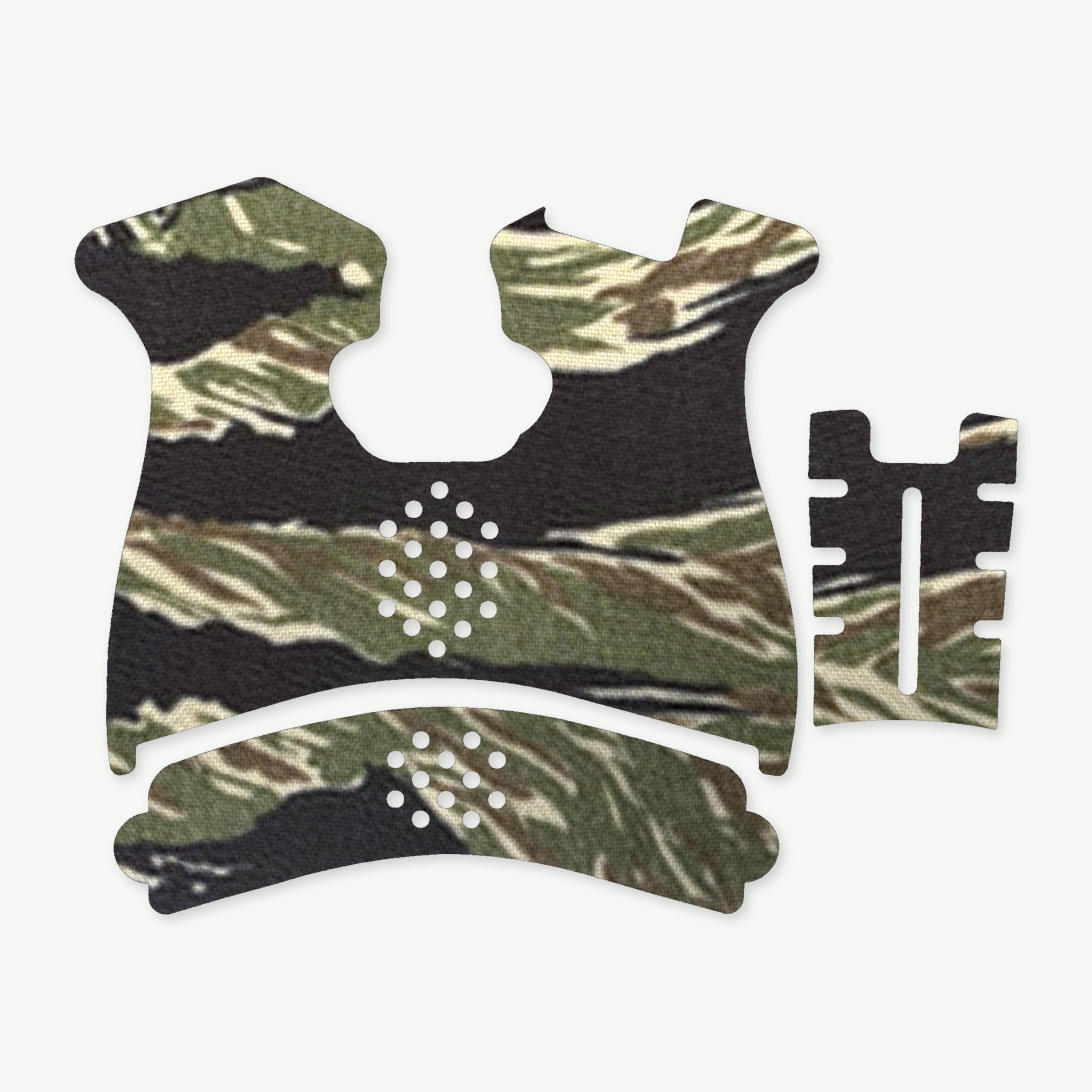 Grip Kit for Springfield XD (Sub-Compact) - die-cut Cordura 1000D kit pieces in Tiger Stripe (Green/Black) - Combat Textiles