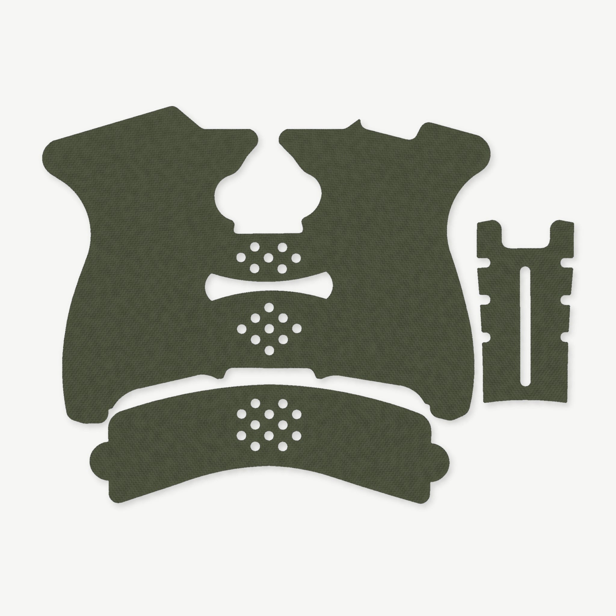 Grip Kit for Springfield XDS Mod.2 - die-cut Cordura 1000D kit pieces in OD Green - Combat Textiles