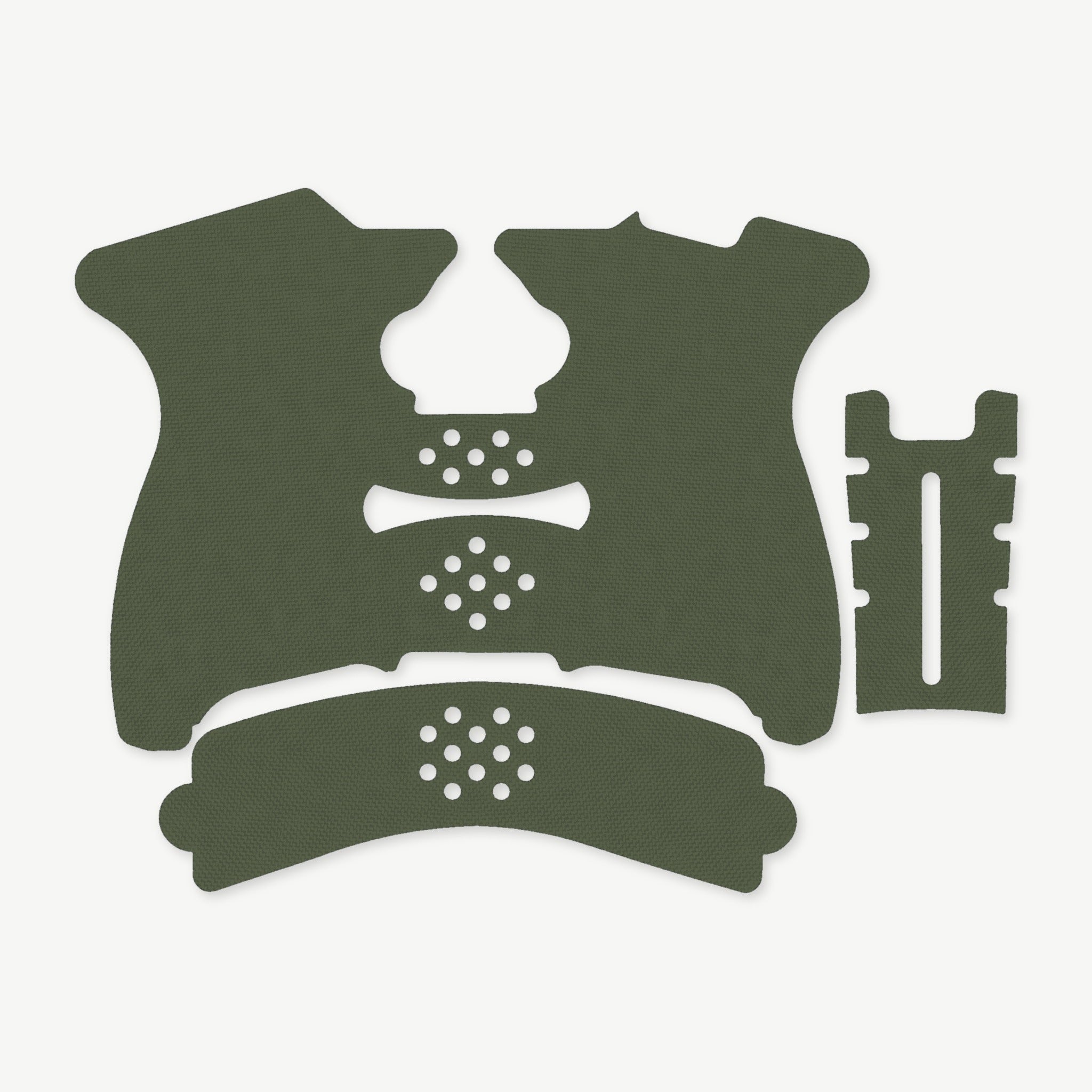 Grip Kit for Springfield XDS Mod.2 - die-cut Cordura 1000D kit pieces in Ranger Green - Combat Textiles