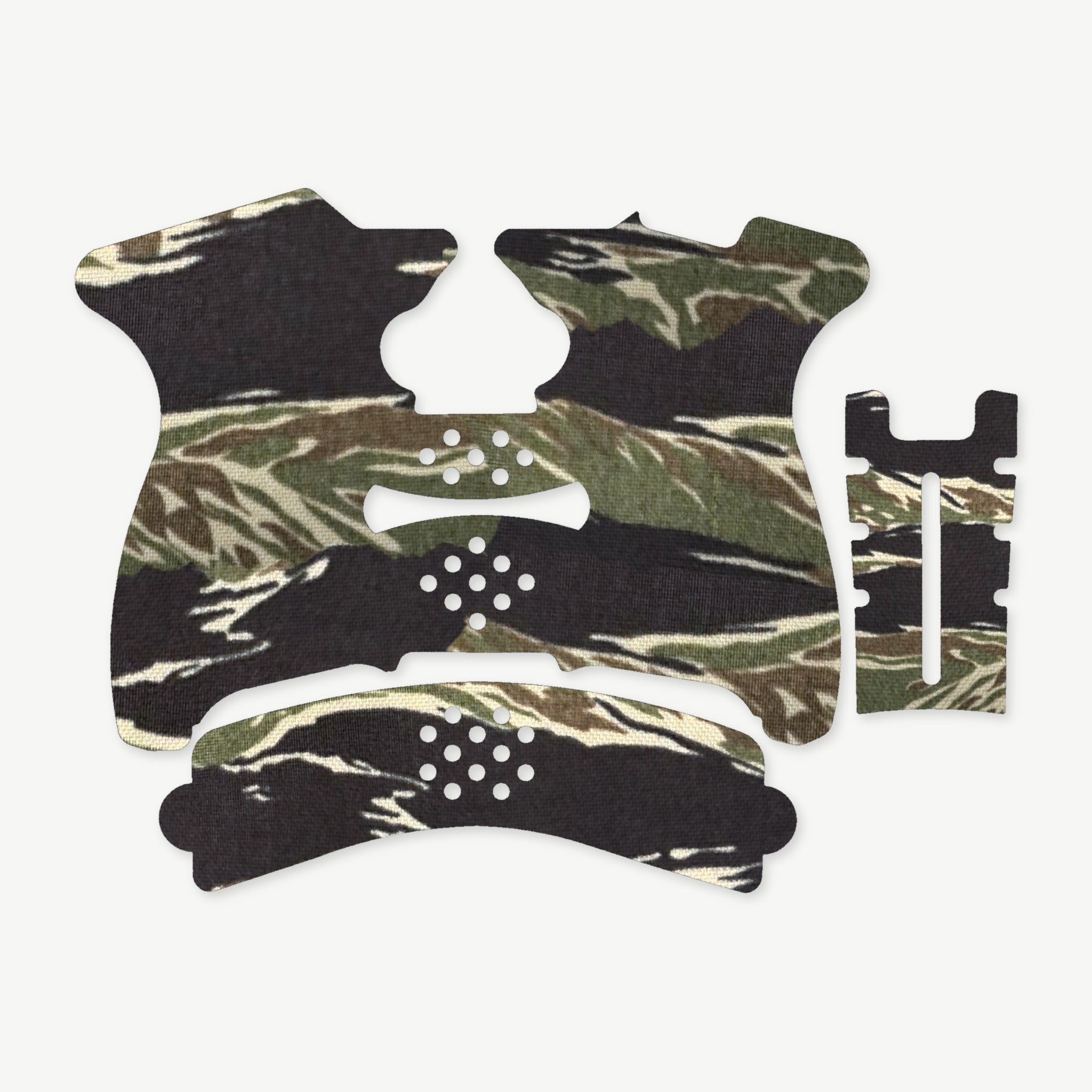 Grip Kit for Springfield XDS Mod.2 - die-cut Cordura 1000D kit pieces in Tiger Stripe (Green/Black) - Combat Textiles