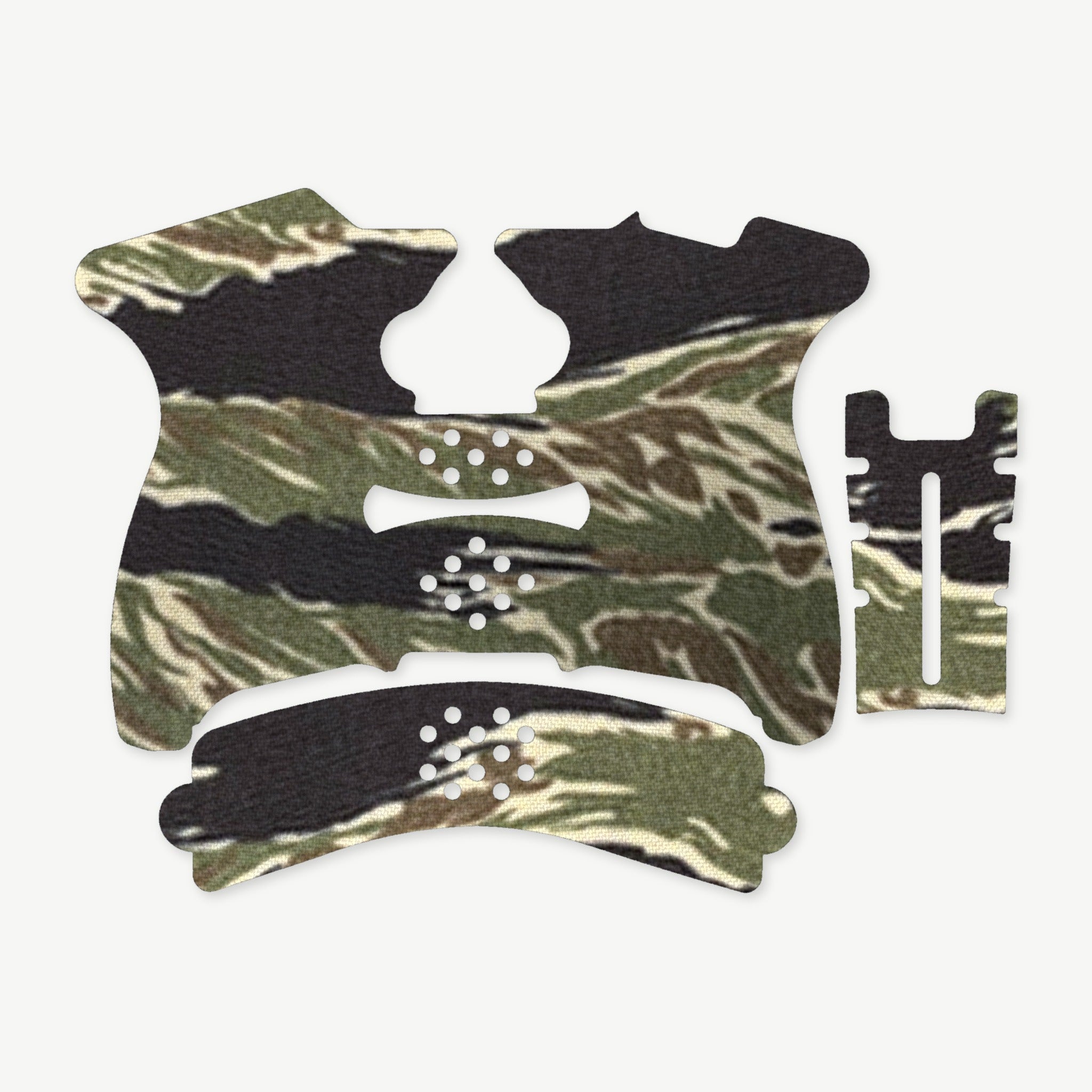 Grip Kit for Springfield XDS Mod.2 - die-cut Cordura 1000D kit pieces in Tiger Stripe (Green/Black) - Combat Textiles