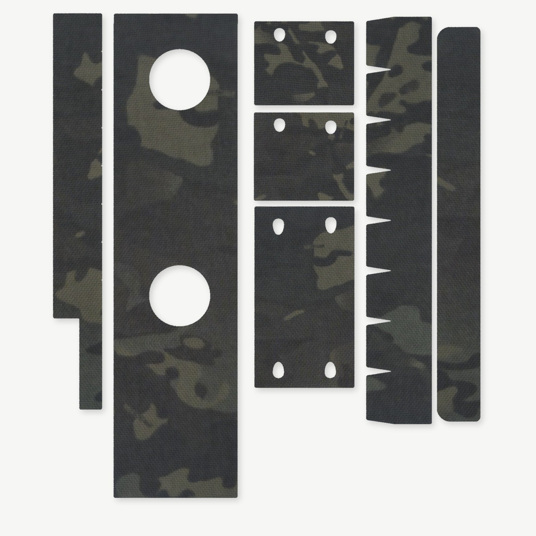 Optic Wrap Kit for Aimpoint CompM2 - die-cut Cordura 1000D kit pieces in MultiCam Black - Combat Textiles