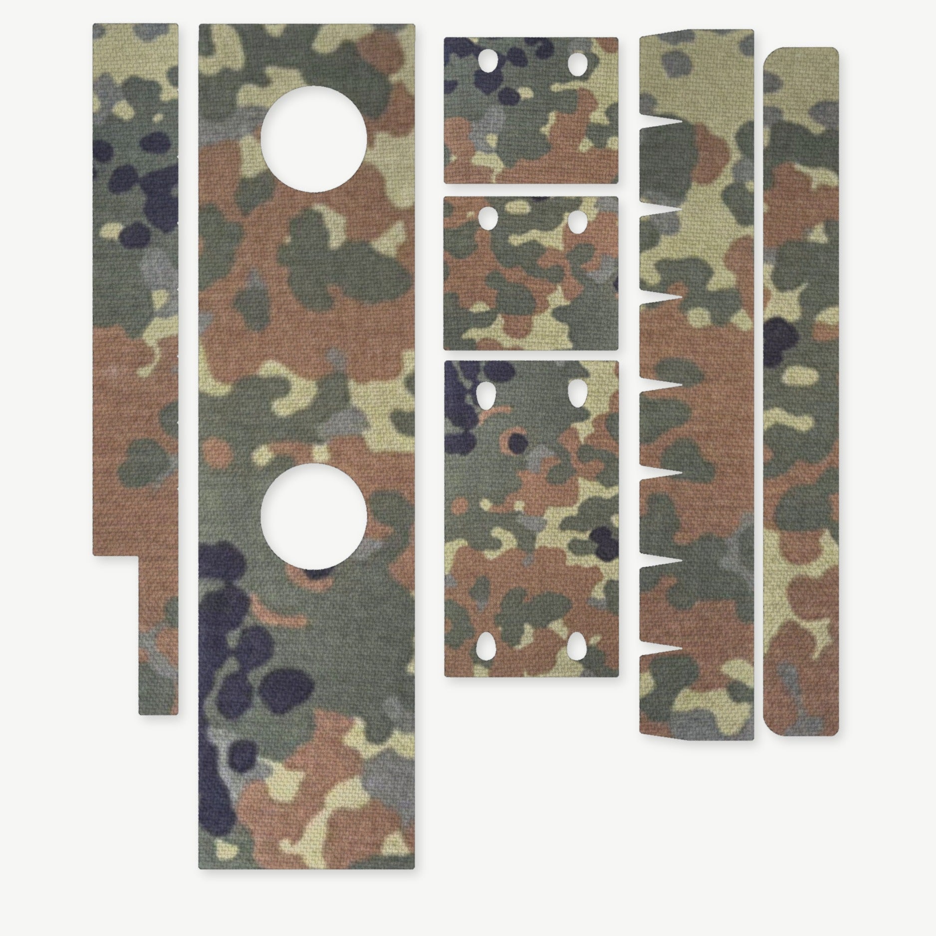 Optic Wrap Kit for Aimpoint CompM2 - die-cut Cordura 1000D kit pieces in Flecktarn - Combat Textiles