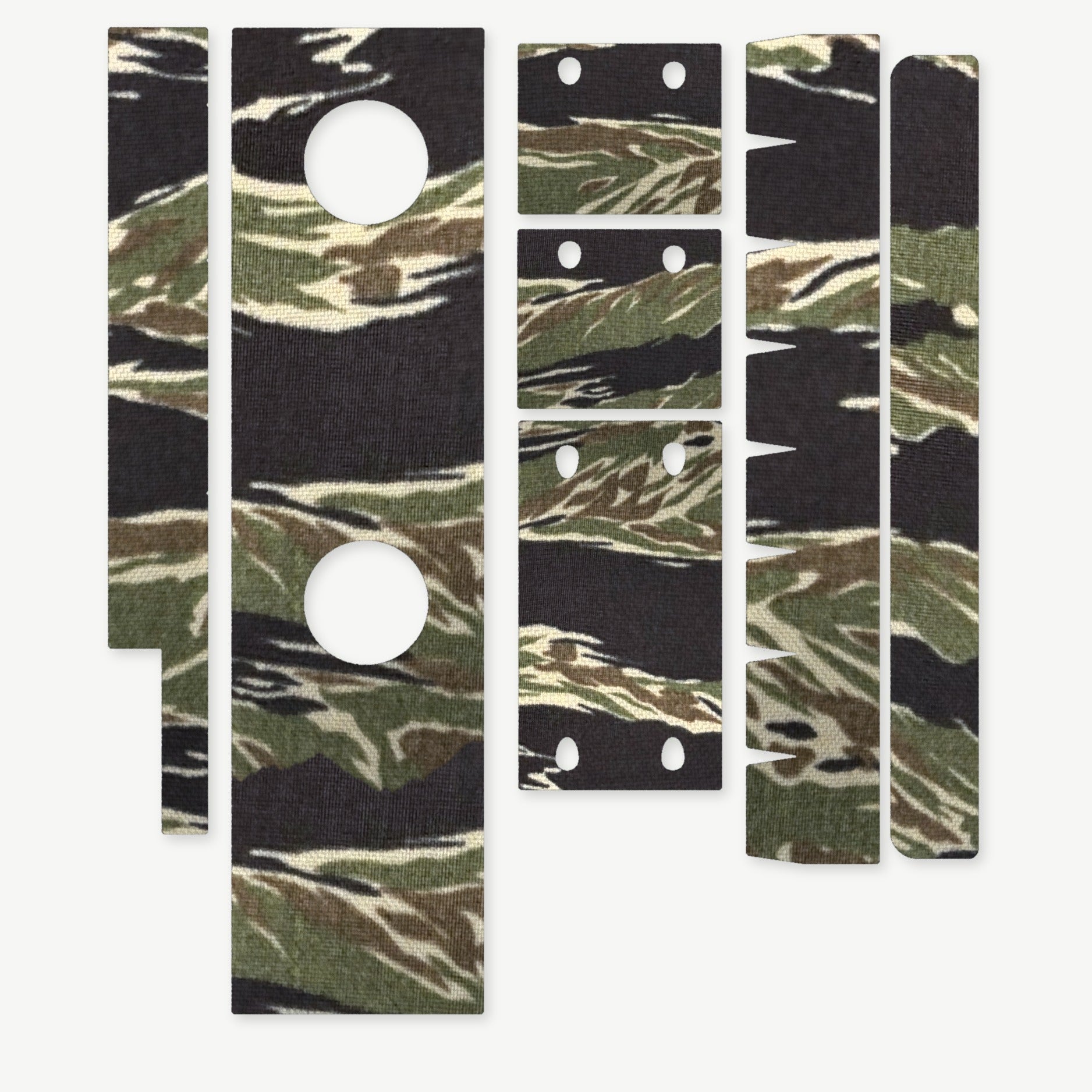 Optic Wrap Kit for Aimpoint CompM2 - die-cut Cordura 1000D kit pieces in Tiger Stripe (Green/Black) - Combat Textiles