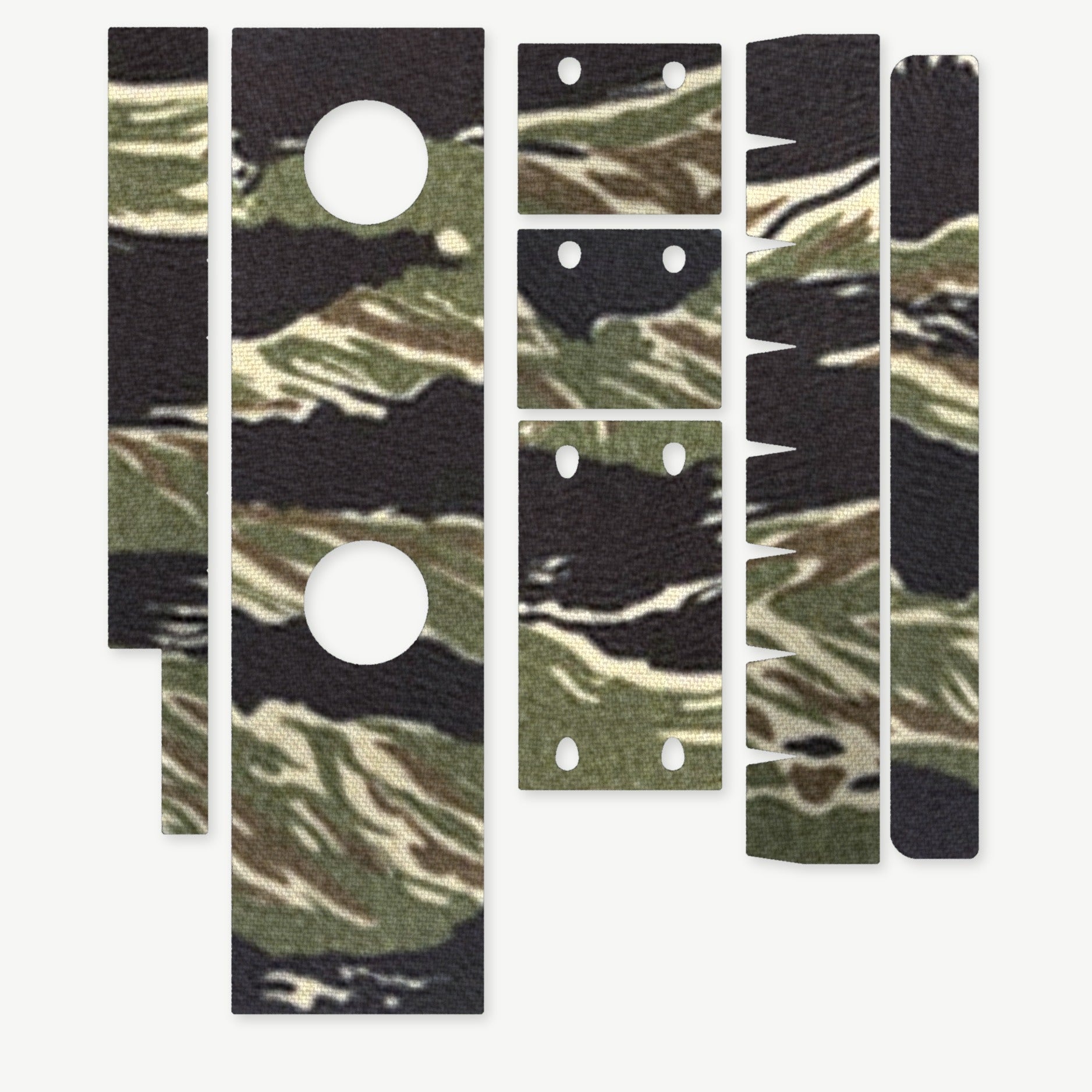 Optic Wrap Kit for Aimpoint CompM2 - die-cut Cordura 1000D kit pieces in Tiger Stripe (Green/Black) - Combat Textiles