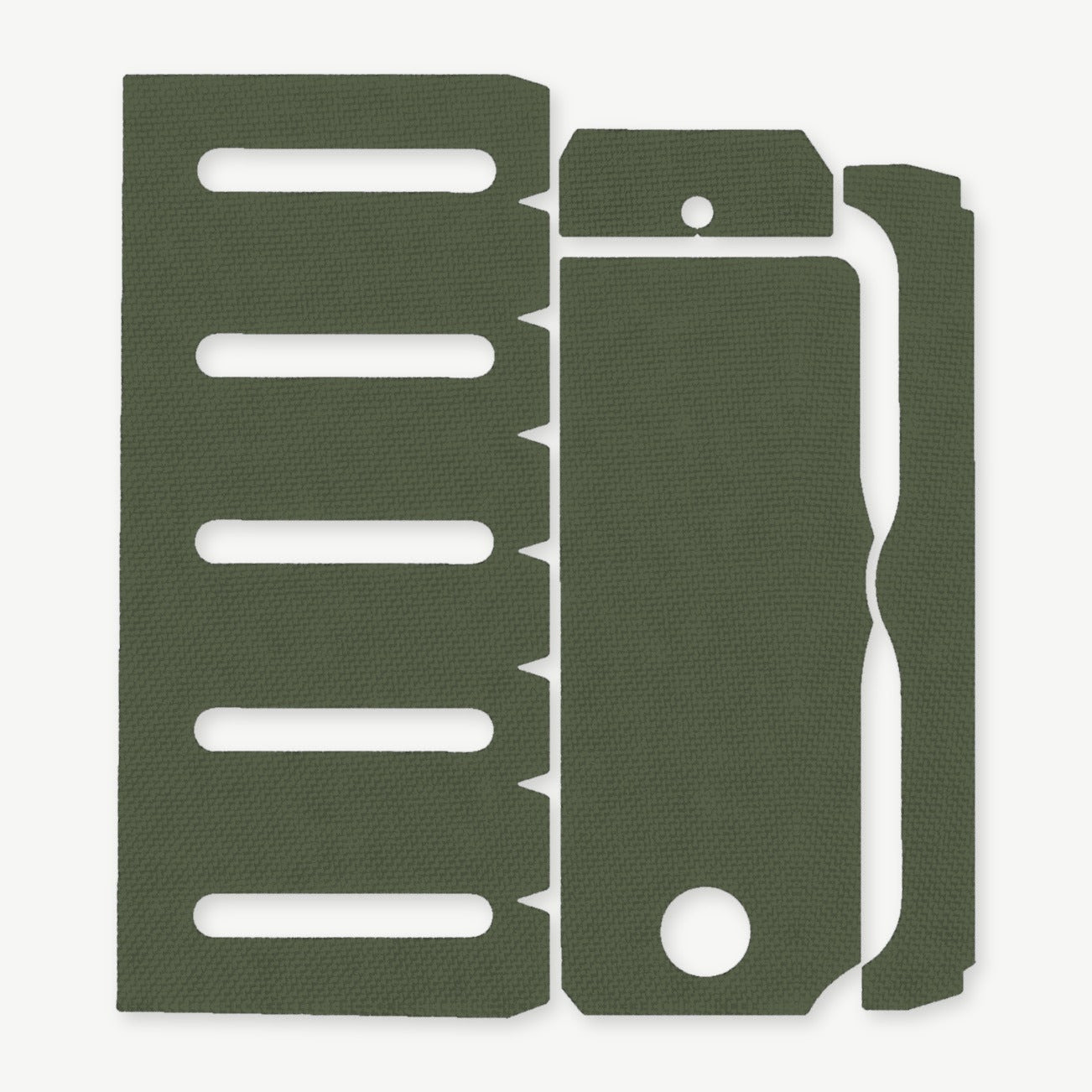 Light Wrap Kit for Modlite PL-350 (PLHv2, v3/OKW v2) - die-cut Cordura 1000D kit pieces in Ranger Green - Combat Textiles
