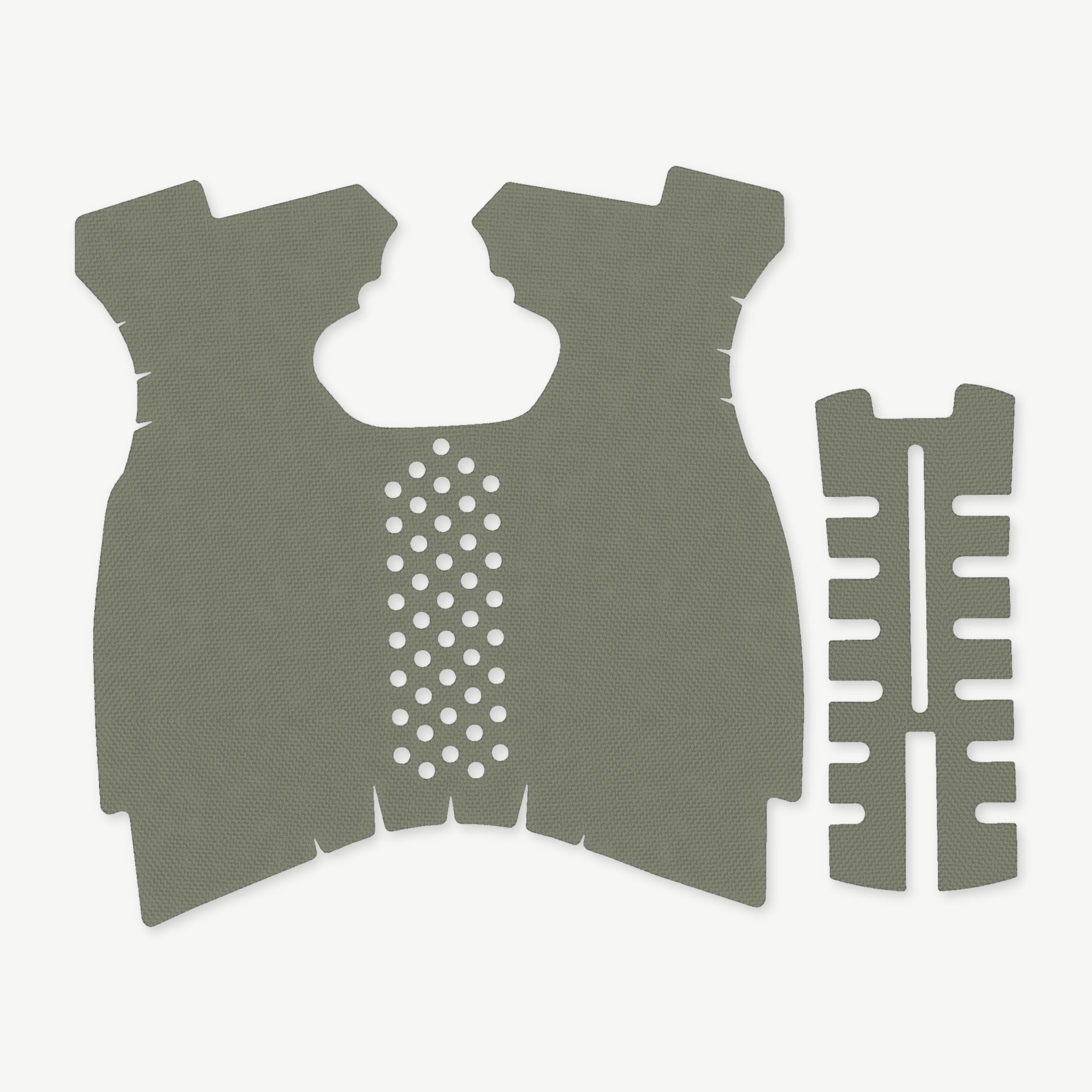 Grip Kit for Springfield XDM 9mm/.40 S&W (Full Size) - die-cut Cordura 1000D kit pieces in OD Green - Combat Textiles